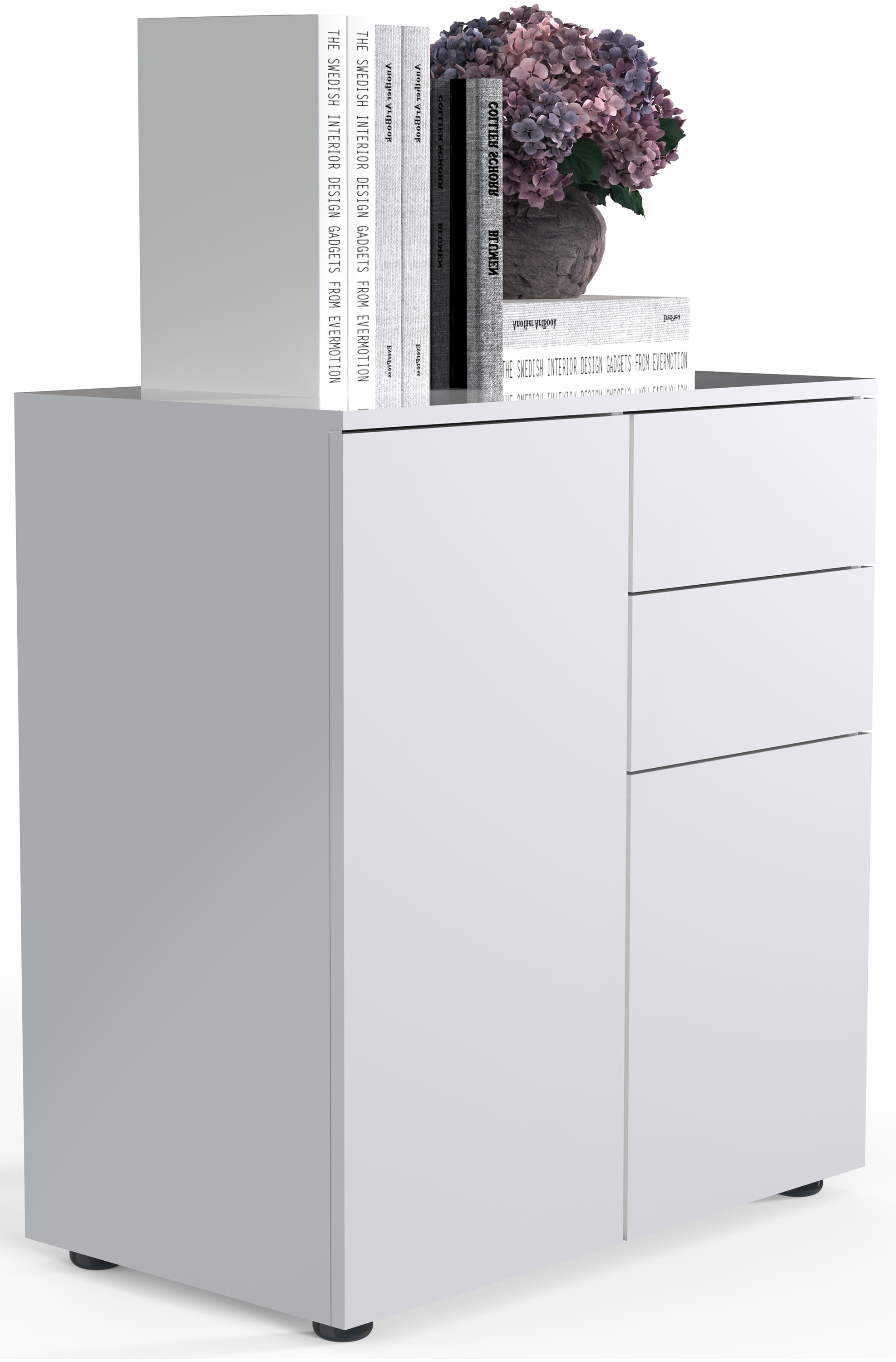 Kommode VCM, B:70cm T:39cm, weiß, Schlafzimmer, Sideboards, "Holz Kommode Sideboard Anrichte Dalosa 4 Schublade"