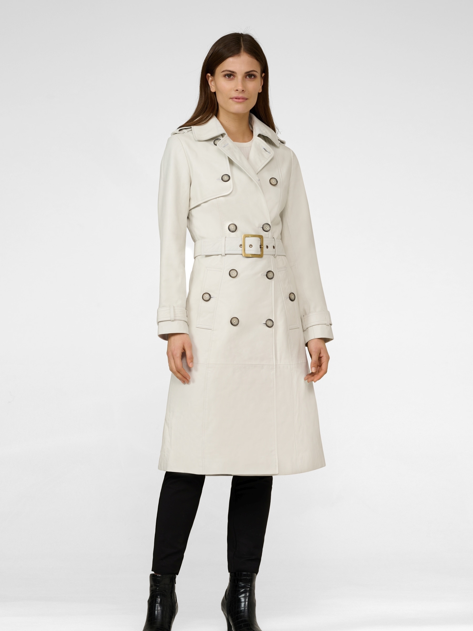 RICANO Trenchcoat »Mantel Gloria« Handgefertigt aus echtem Leder