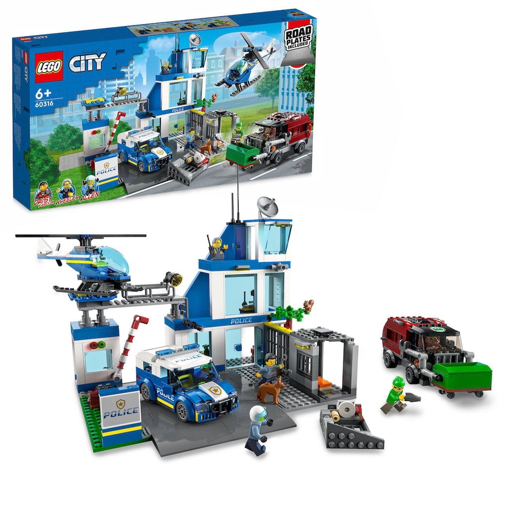 LEGO® Konstruktionsspielsteine »Polizeistation (60316), LEGO® City«, (668 St.)