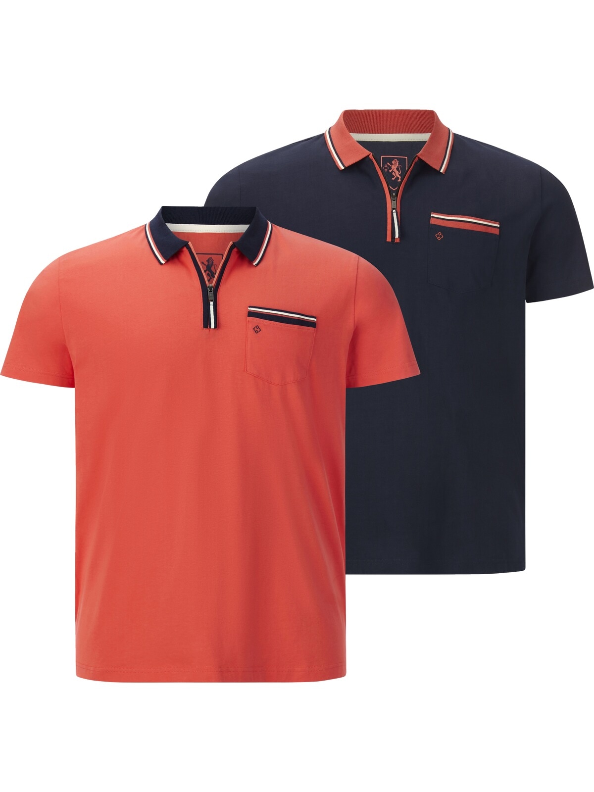 Charles Colby Poloshirt »Doppelpack Poloshirt EARL LENN«, (2 tlg.), in zwei Farbvariationen