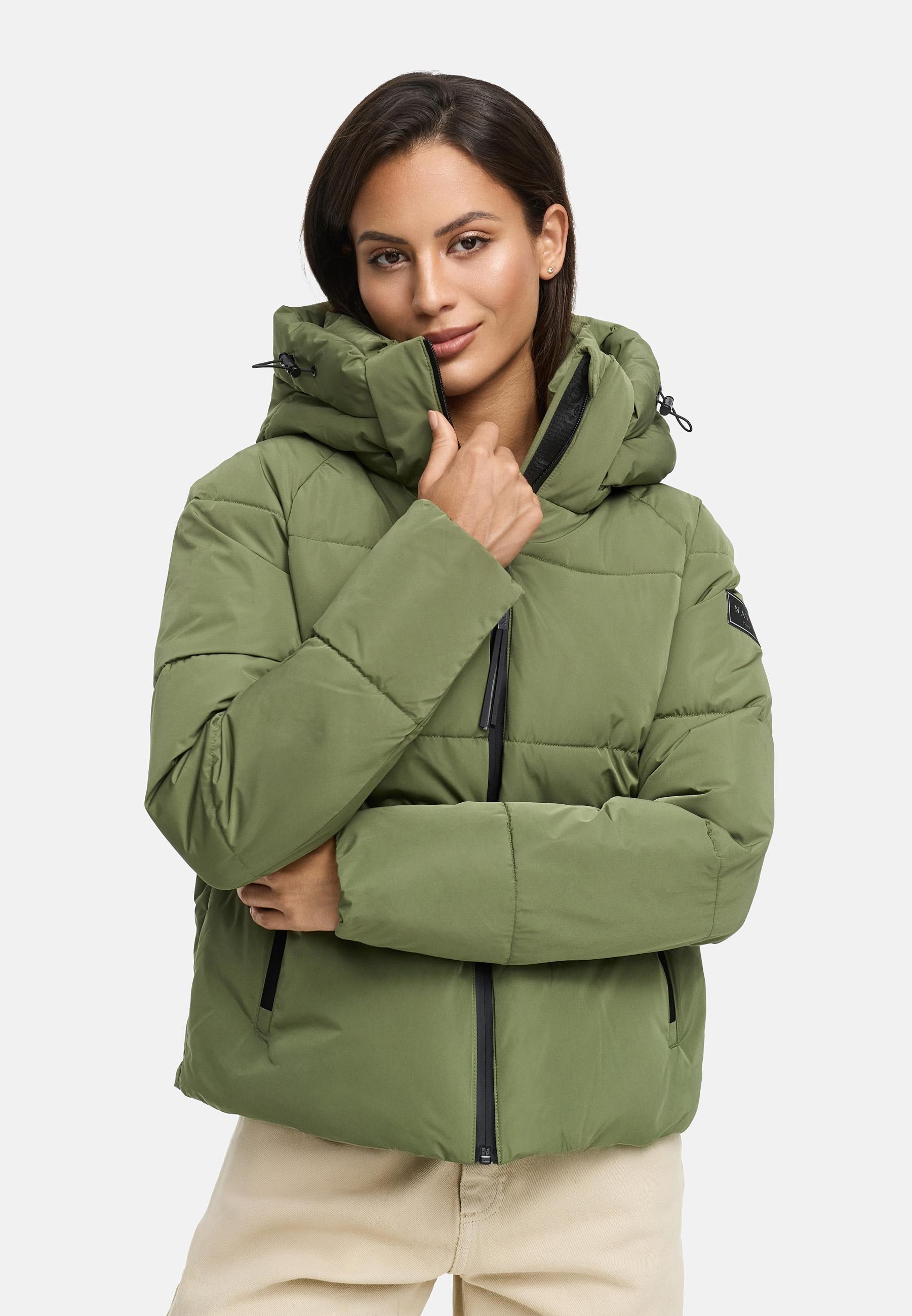 Navahoo Steppjacke »Frostherz XIV«, mit Kapuze, Kurze gesteppte Damen Winterjacke mit abnehmbarer Kapuze
