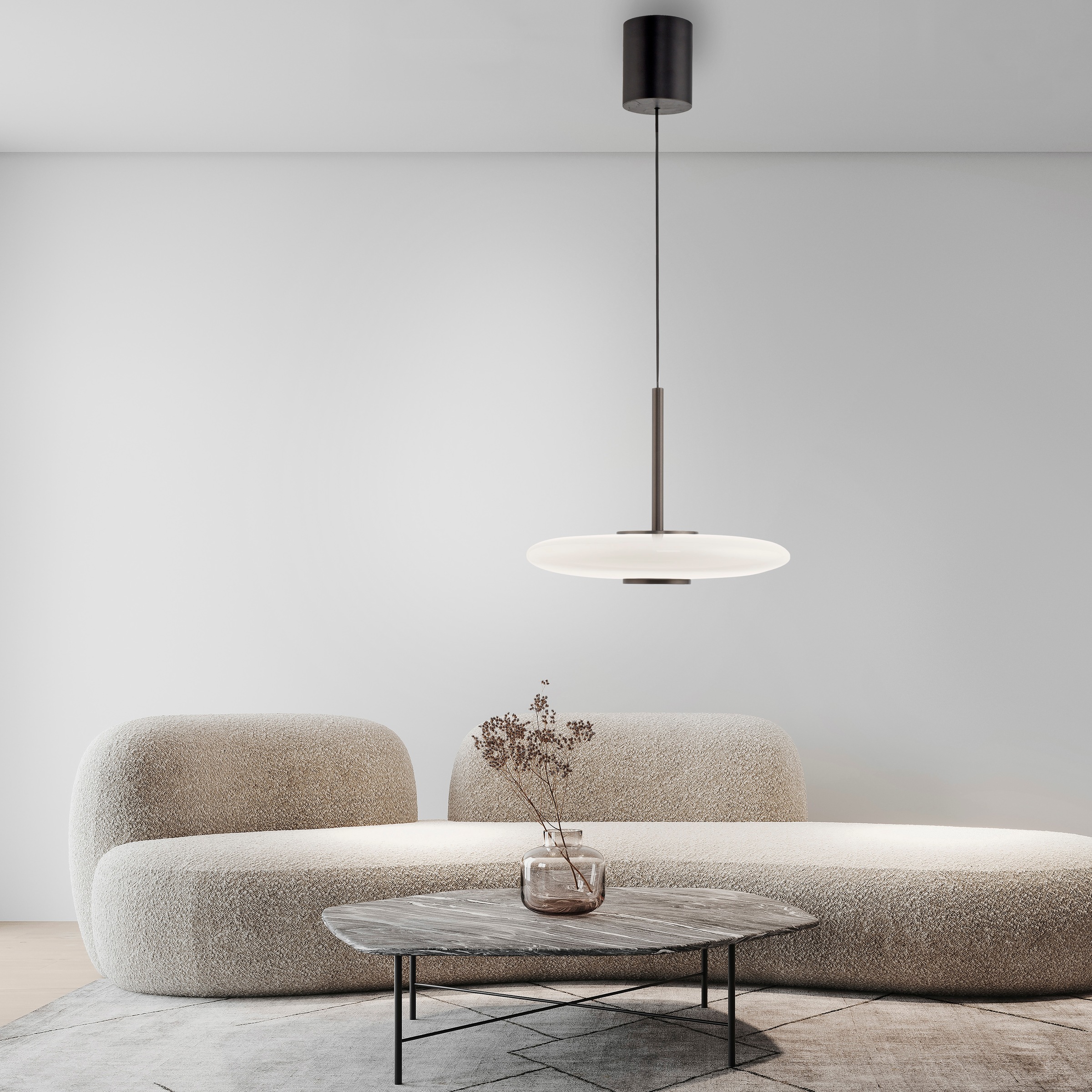 Neuhaus PURE LED Pendelleuchte »PURE E-Vitrum« LED-Board 1 Stk. warmweiß - kaltweiß e-LIFT®-Funktion, CCT, dimmbar über Fernbedíenung