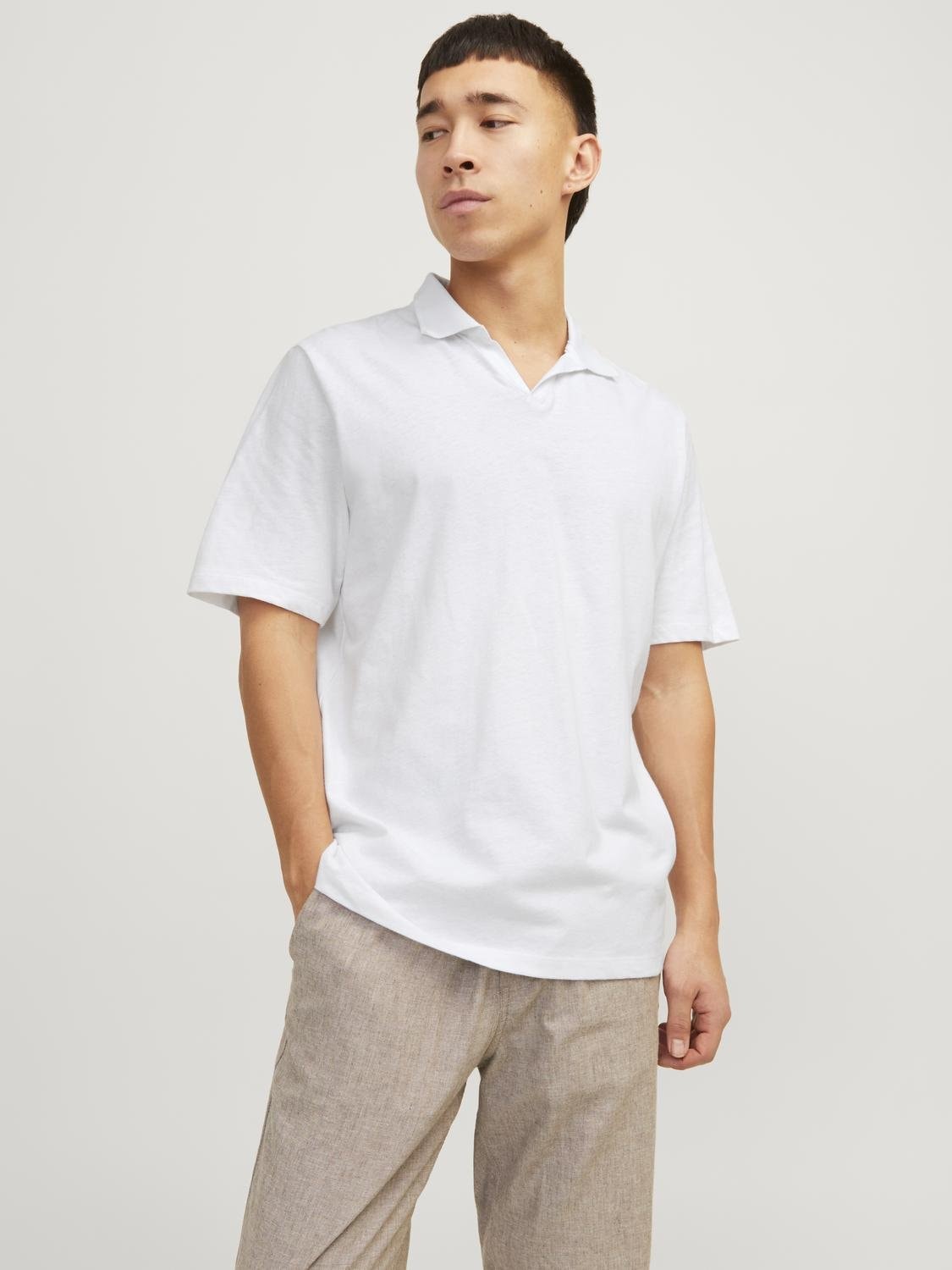 Jack & Jones Poloshirt "JJESUMMER LINEN POLO SS LN" günstig online kaufen