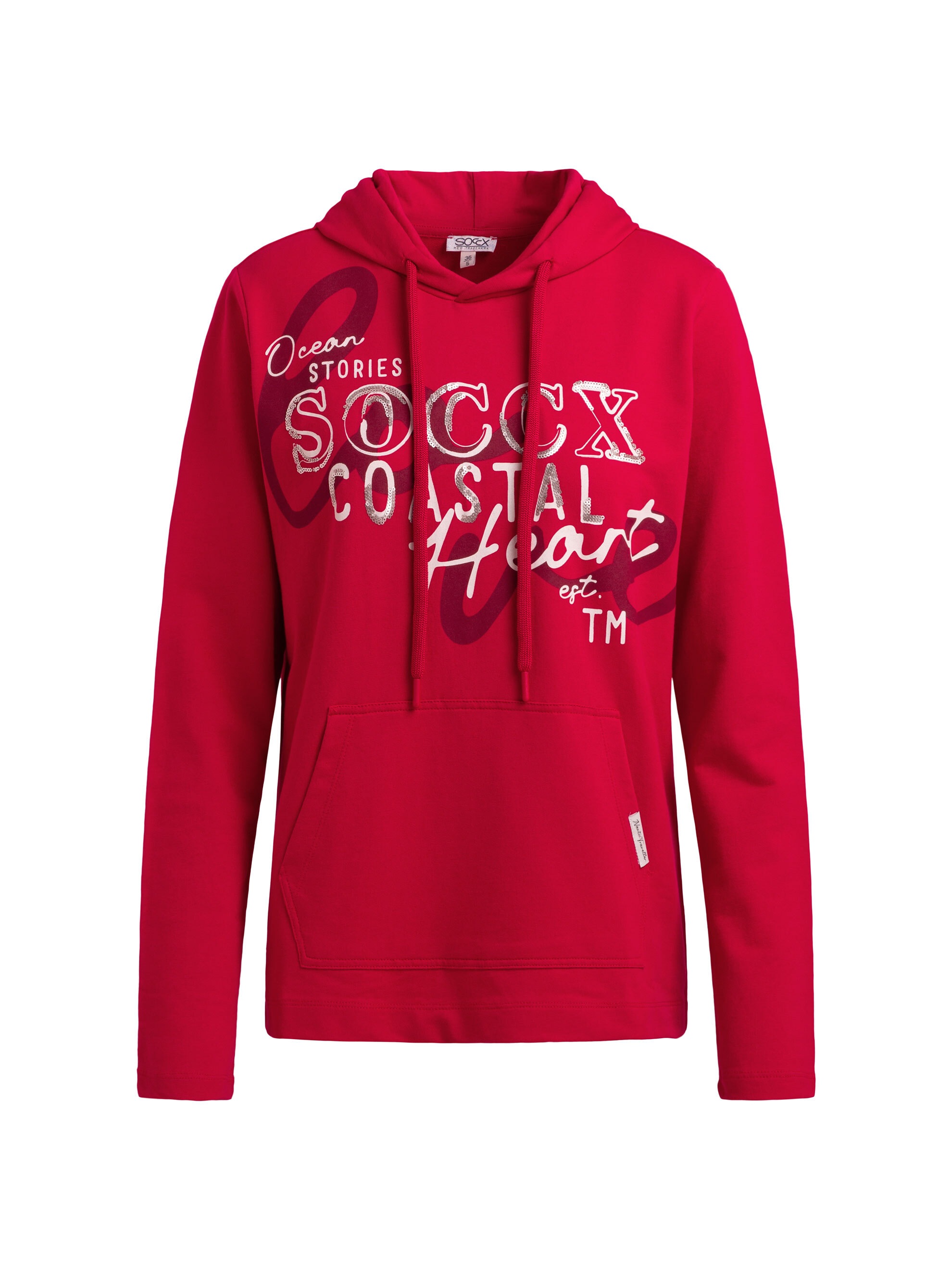 SOCCX Kapuzensweatshirt , mit Pailletten-Schriftzug

