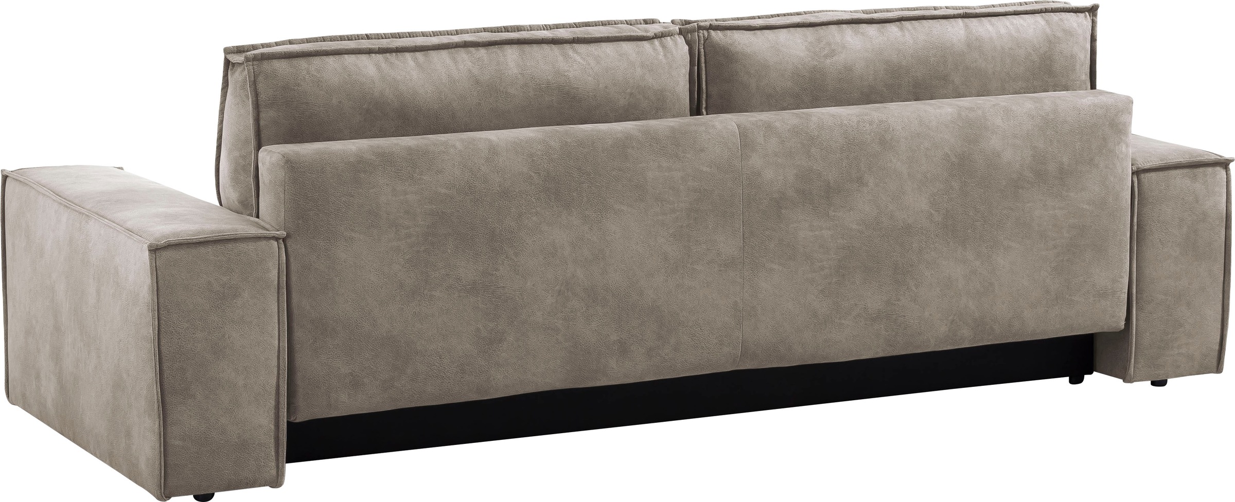 Home affaire 3-Sitzer »SHERWOOD Schlafsofa (257cm) Cord, Samtvelours, Vintage-Lederoptik«, Schlaffunktion mit Bettkasten (ca. 136/200cm)