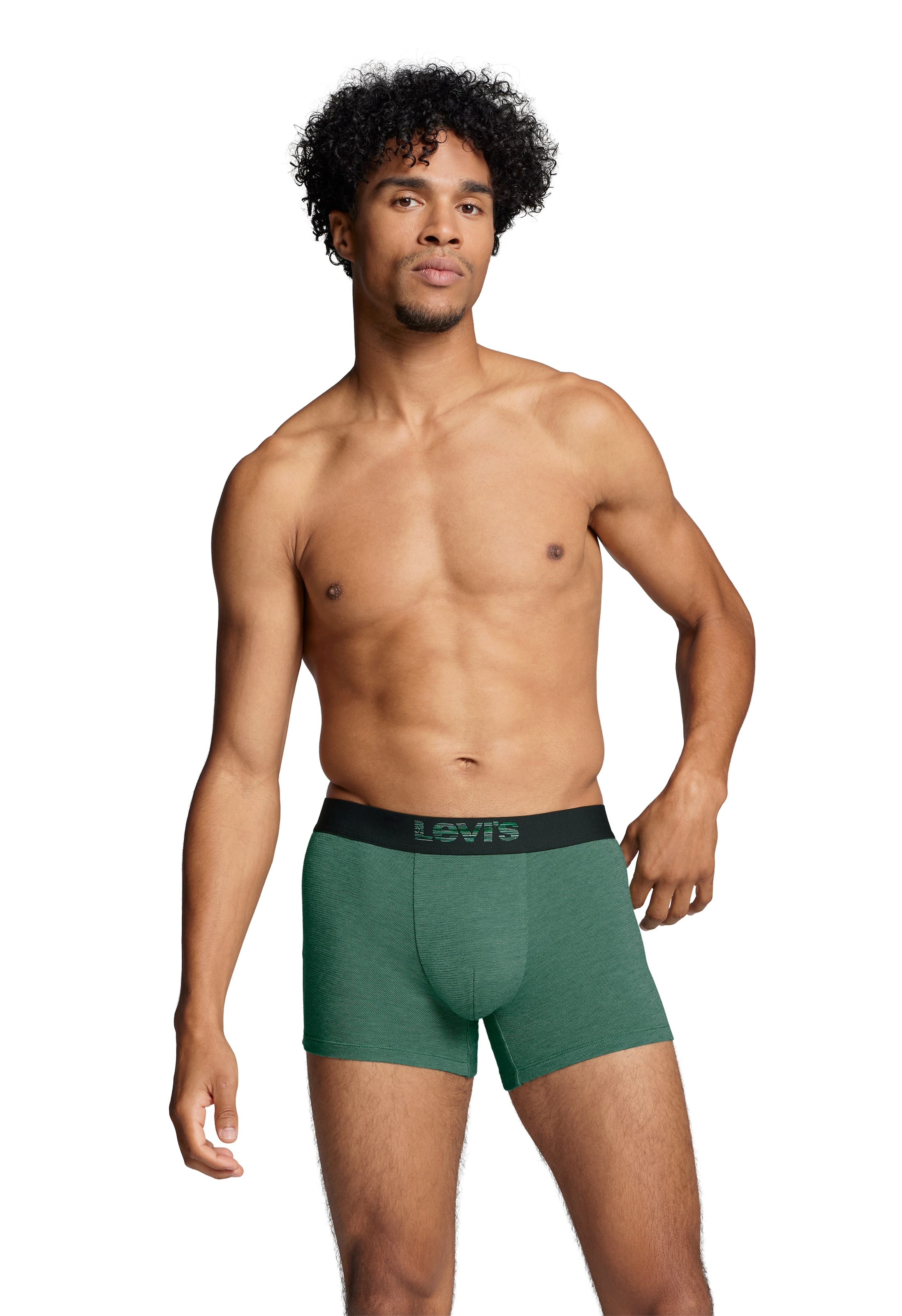 Levi's® Boxershorts »LEVIS MEN OPT ILL BOXER BRIEF ORG CO 2P«, (2er Pack), Elastischer Logobund, ohne Eingriff