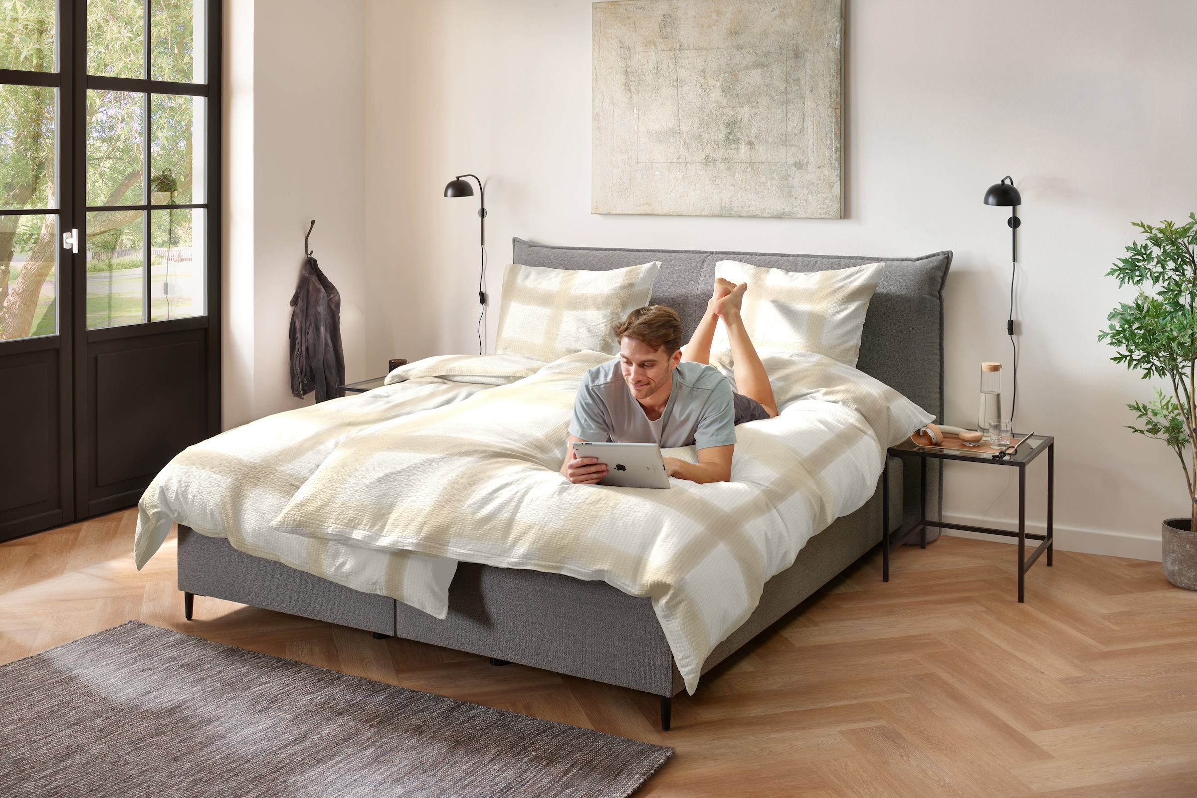 Primera Bettwäsche »Soft-Seersucker-Bettwäsche Raster« 2