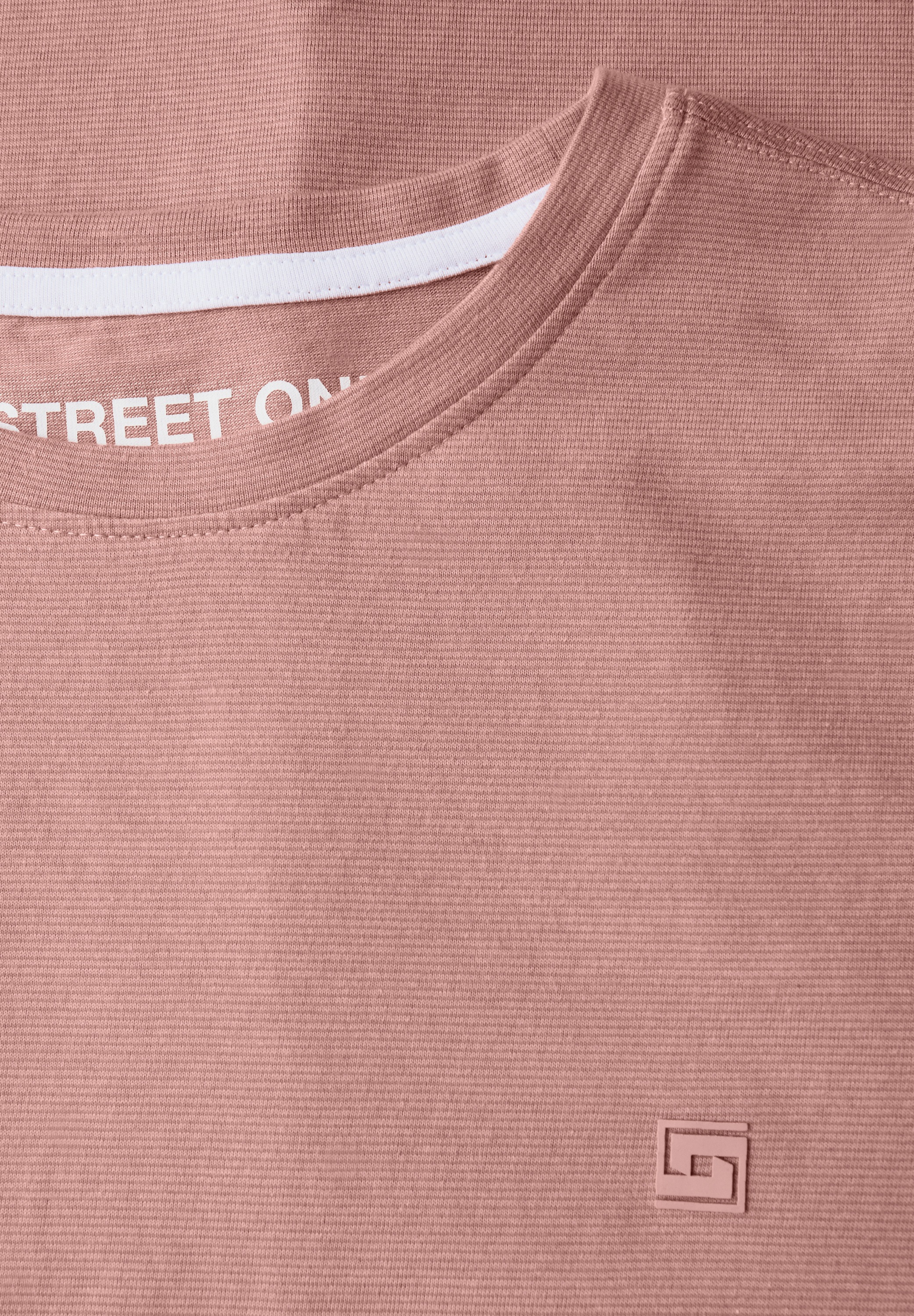 STREET ONE MEN T-Shirt, mit Streifen-Struktur