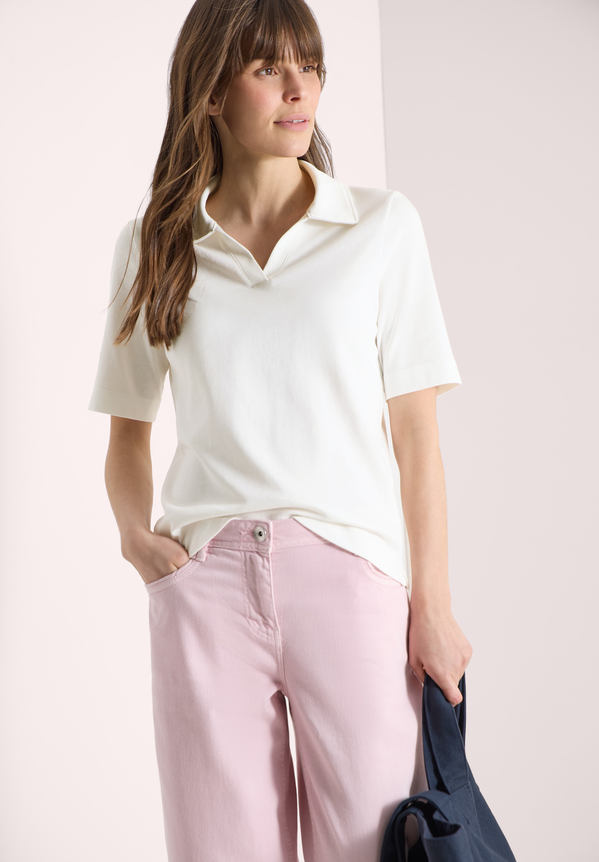 Cecil Poloshirt in Unifarbe günstig online kaufen