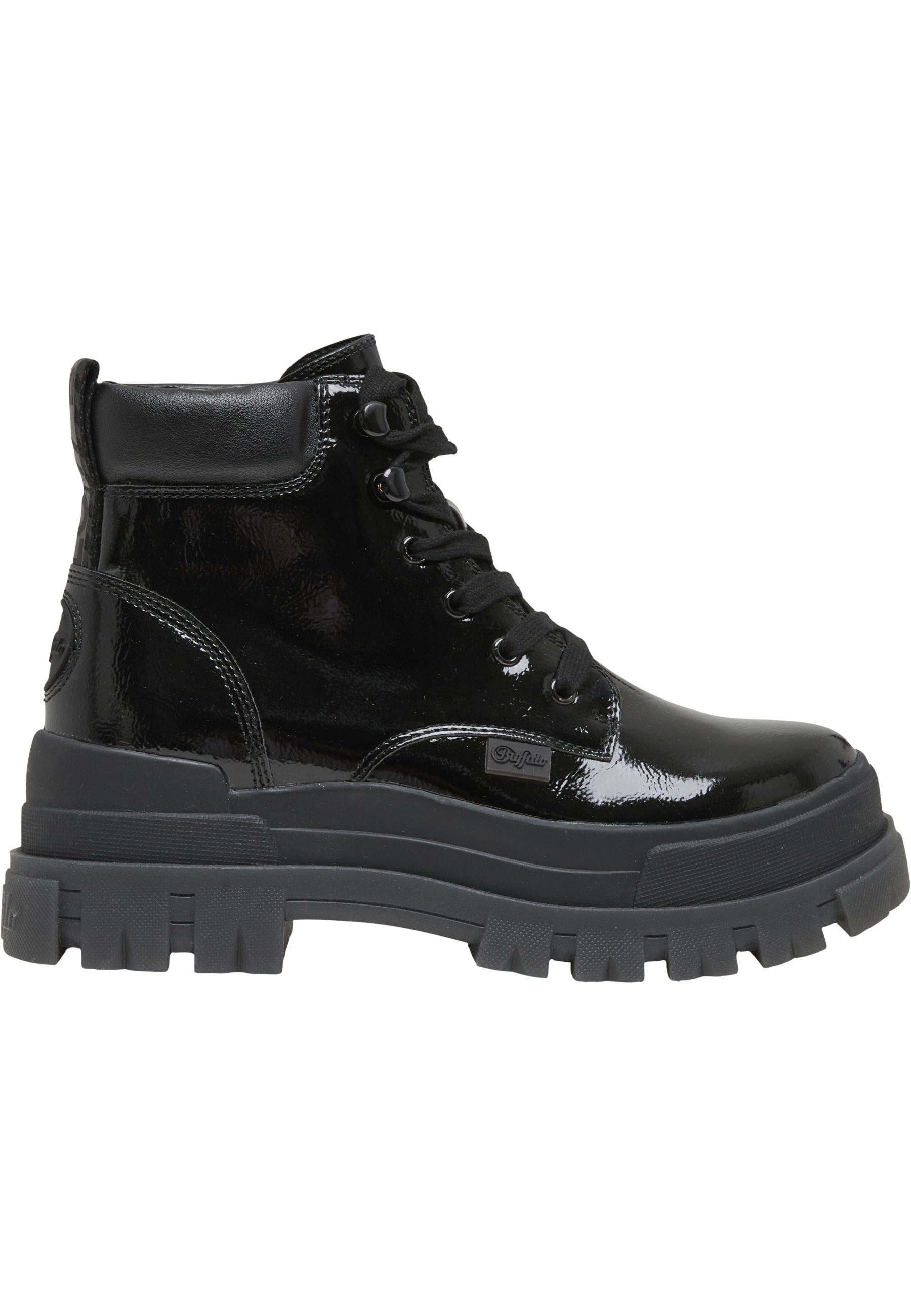 Buffalo Stiefel »Buffalo ASPHA LACE UP MID - VEGAN PATENT«