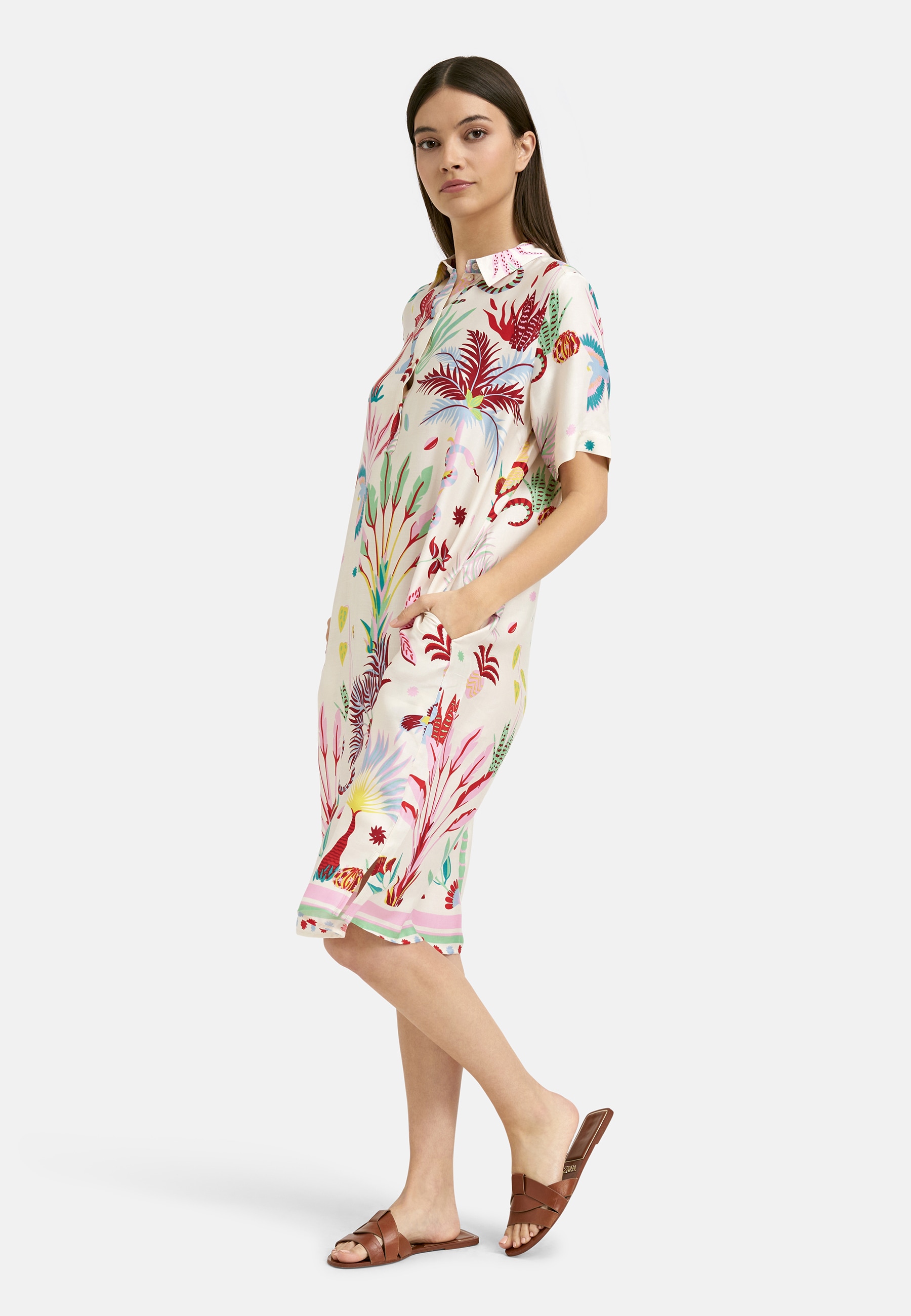 Milano Italy Sommerkleid Eingrifftaschen mit Taschen