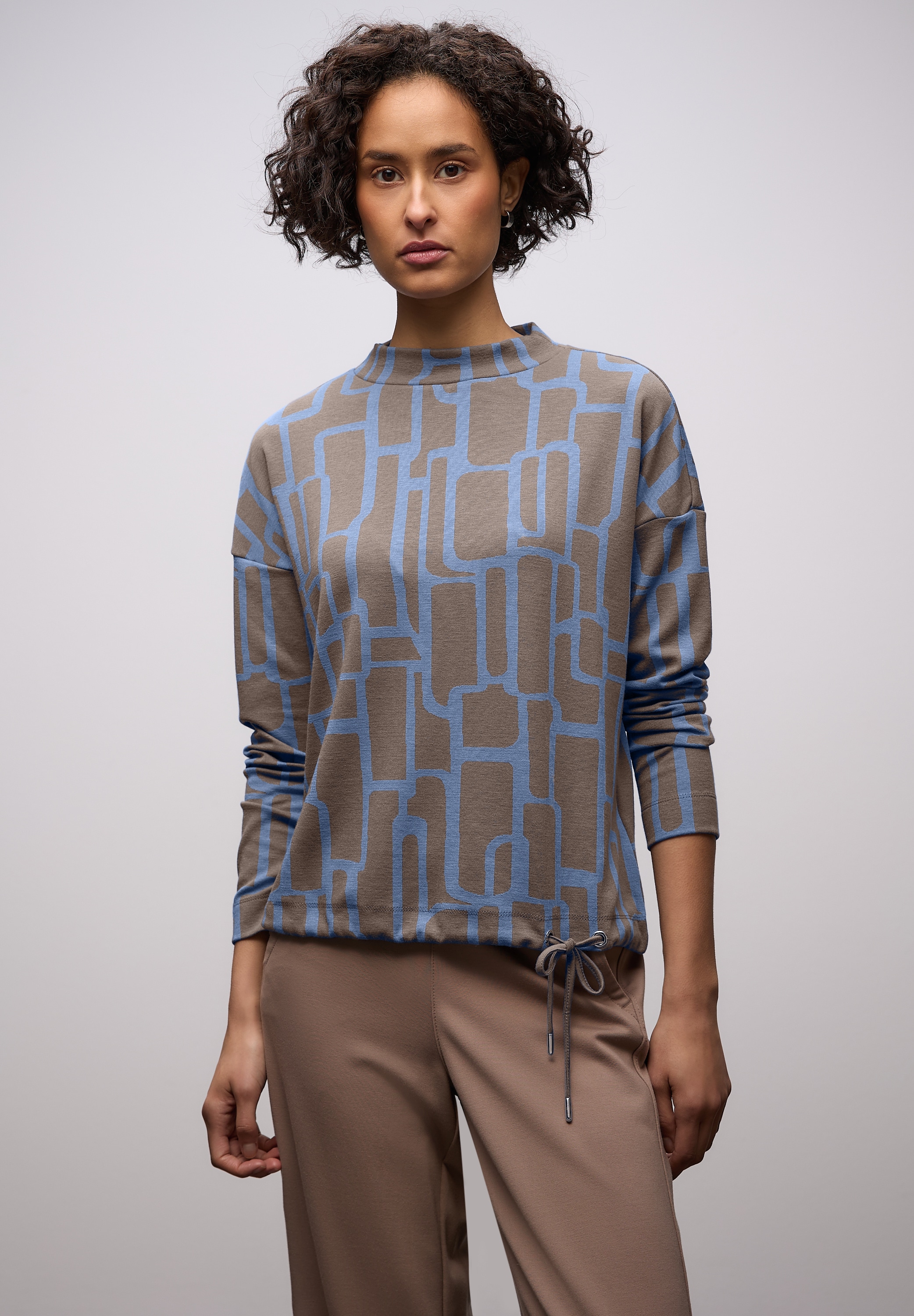 STREET ONE Langarmshirt mit grafischem Muster günstig online kaufen