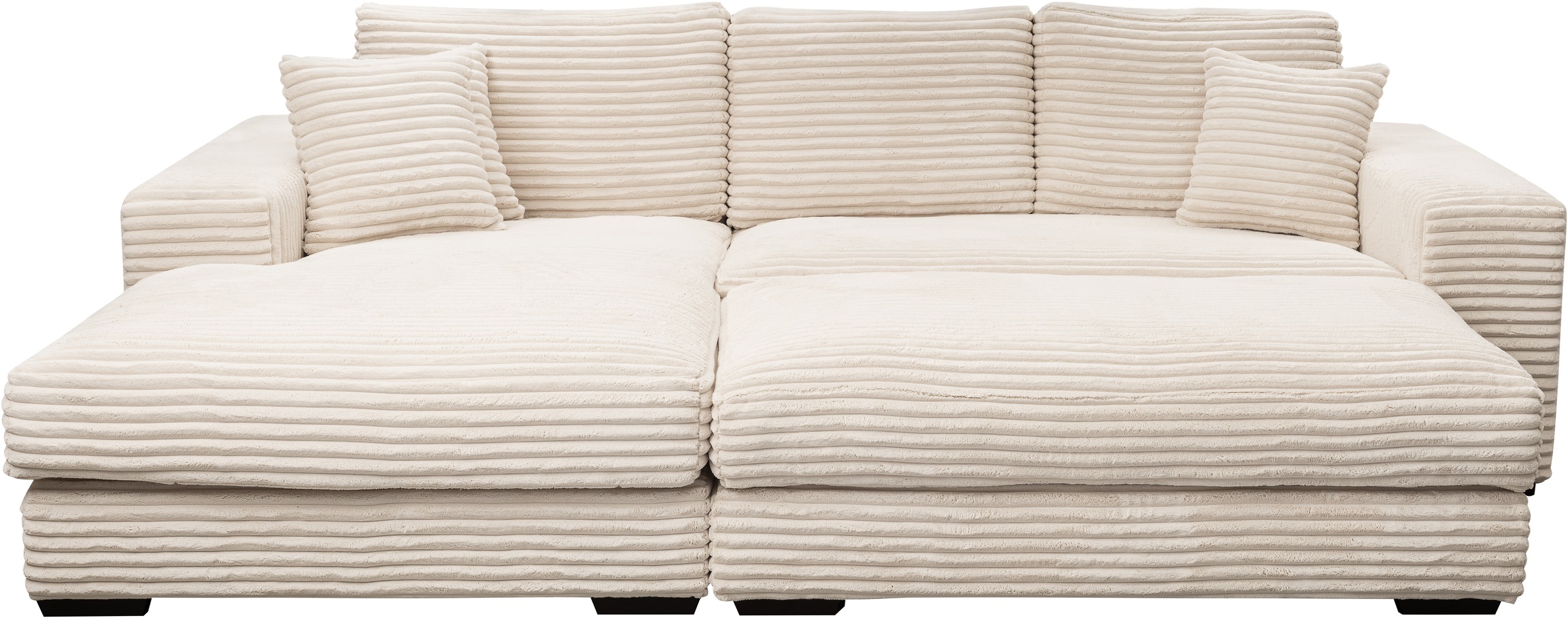WERK2 Polstergarnitur "Eden L-Form + Hocker. Mega Couch Breite 286cm, Cord" günstig online kaufen