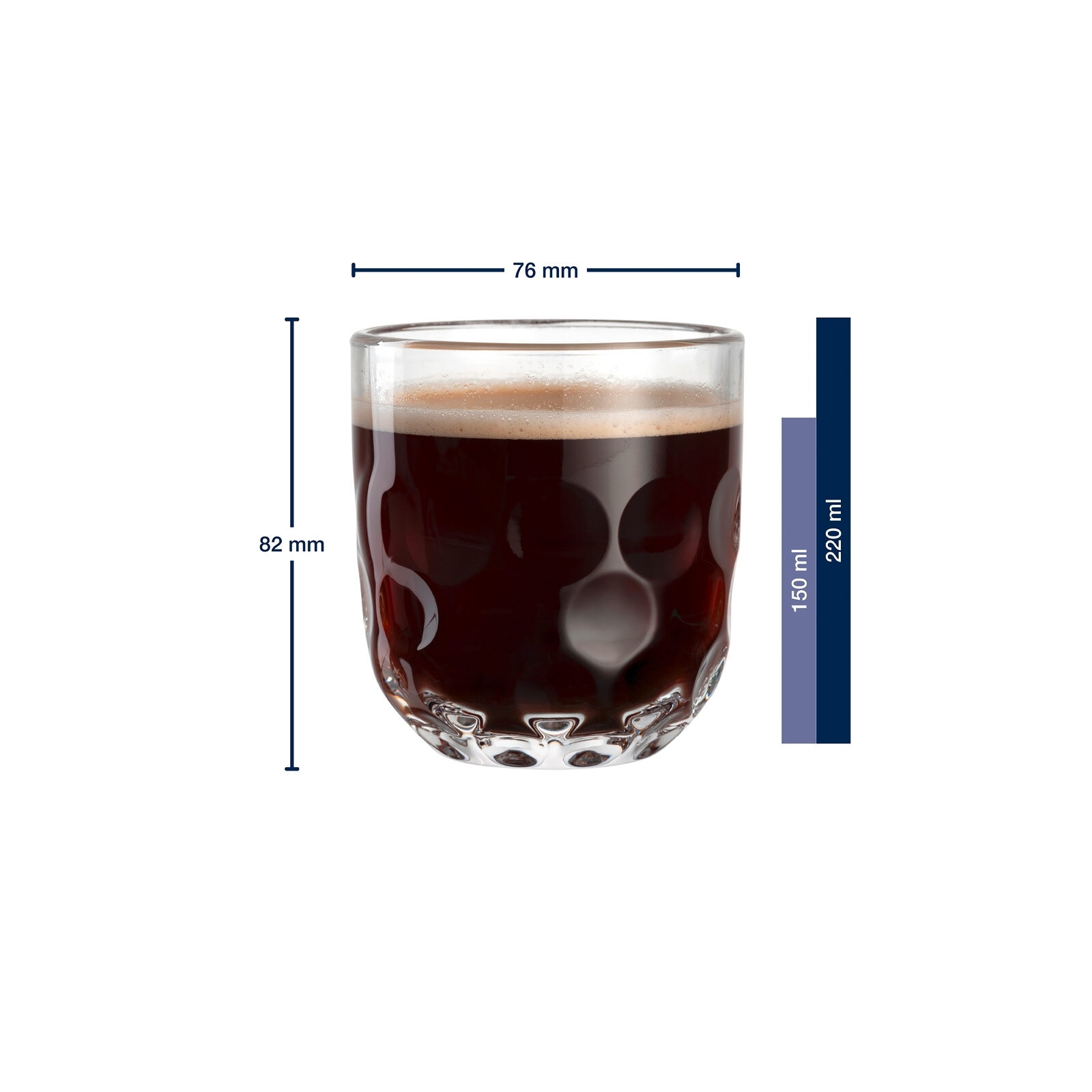 LEONARDO Latte-Macchiato-Glas »Kaffeegläser-Set (1/2/3) Gocce 220 ml 6er Set transparent«