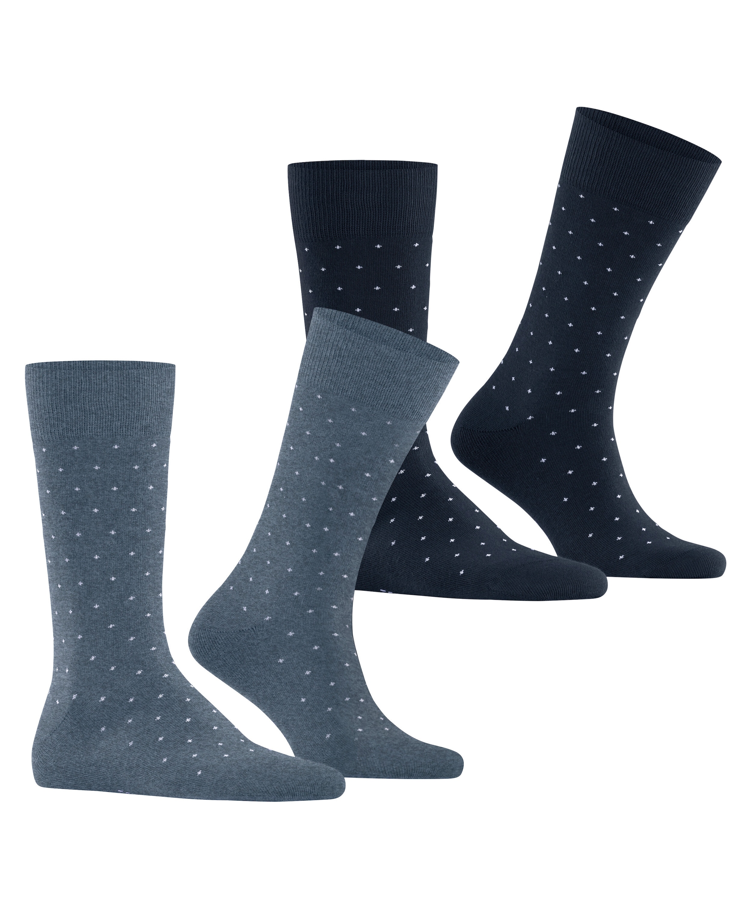 Esprit Socken »Fine Dot« 2 Paar,  gepunktet, geripptes Bündchen, Baumwoll-Mix
