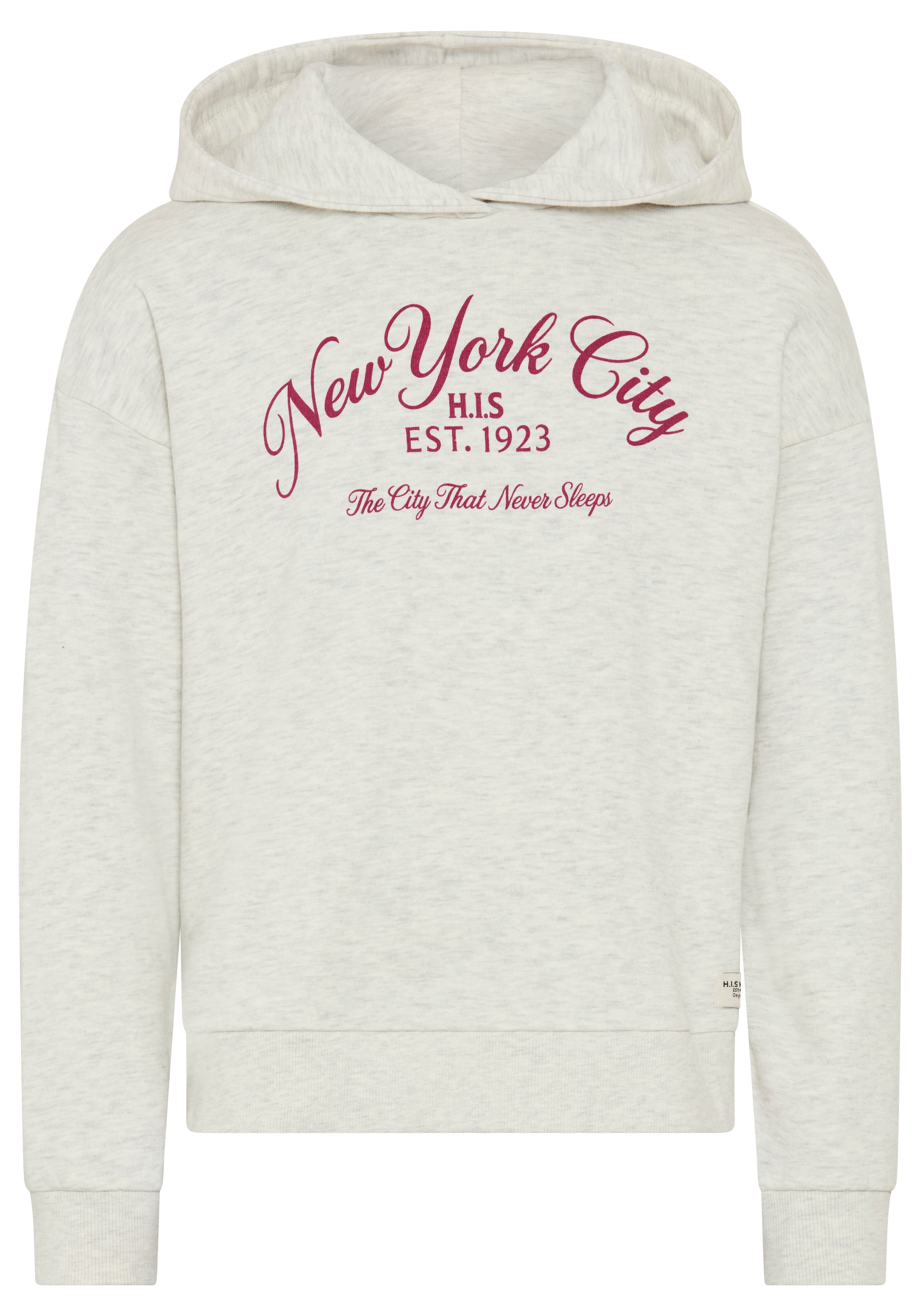 H.I.S Sweatshirt »2in1 look, Sweatshirts mit Logoprint«, mit Kapuze, mit Logodruck und Badge, hüftbedeckende Länge
