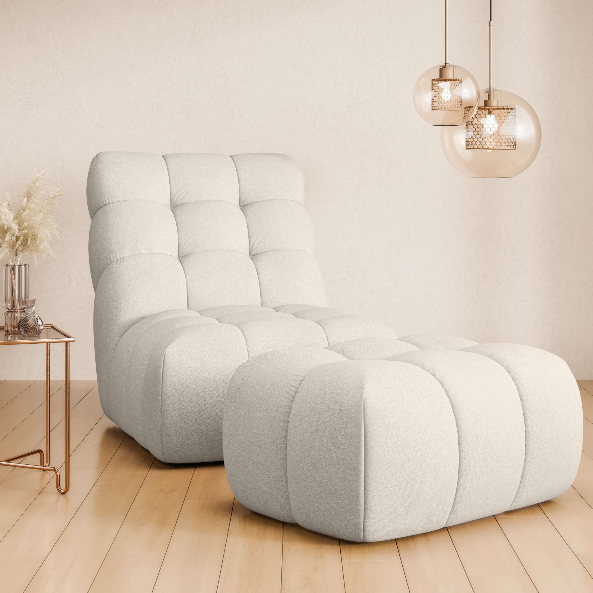 Home affaire XXL-Sessel "AURELIAN Loveseat XXL mit Hocker im Set, Lese-Sess günstig online kaufen
