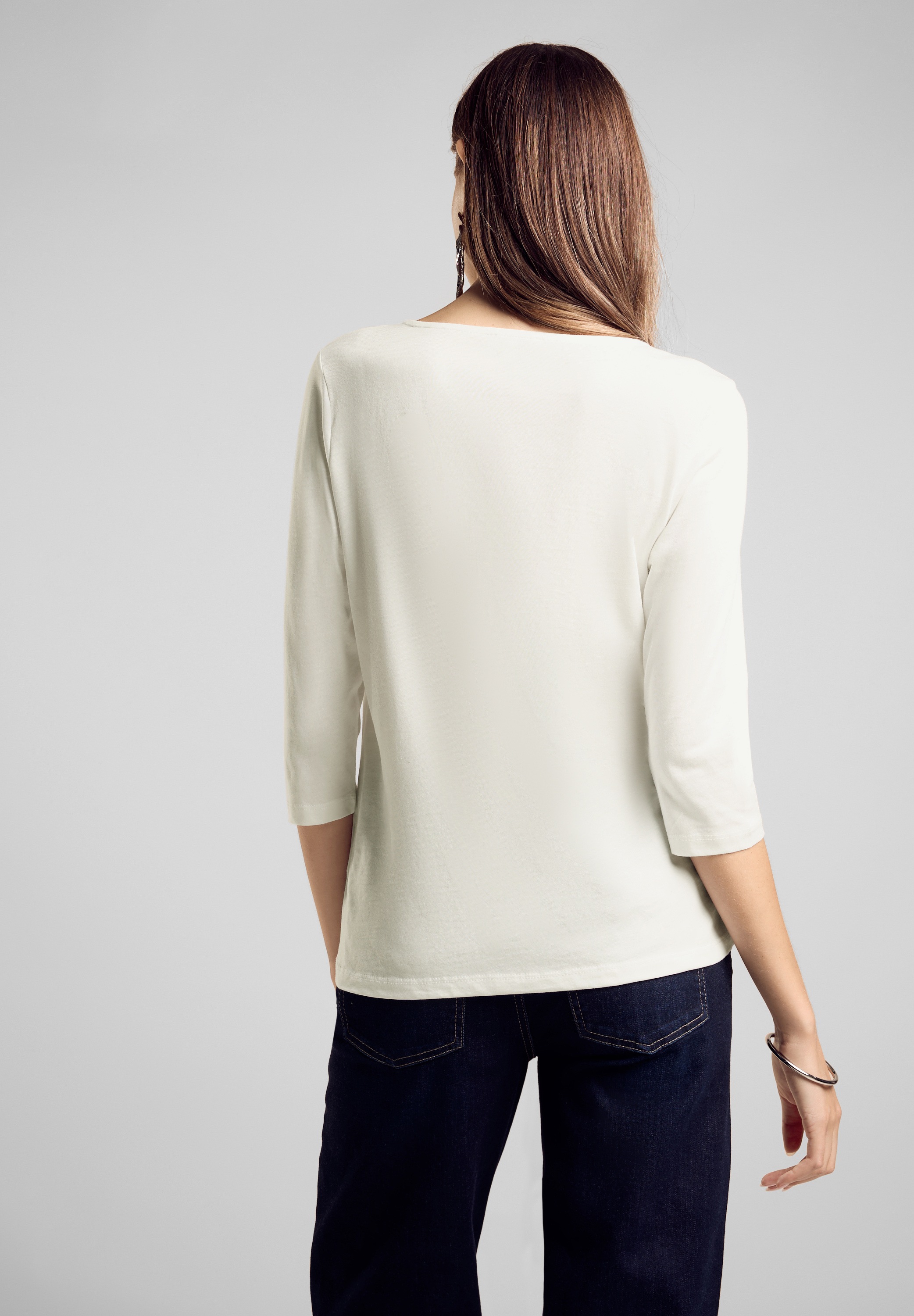 STREET ONE 3/4-Arm-Shirt, im soften Baumwoll-Mix