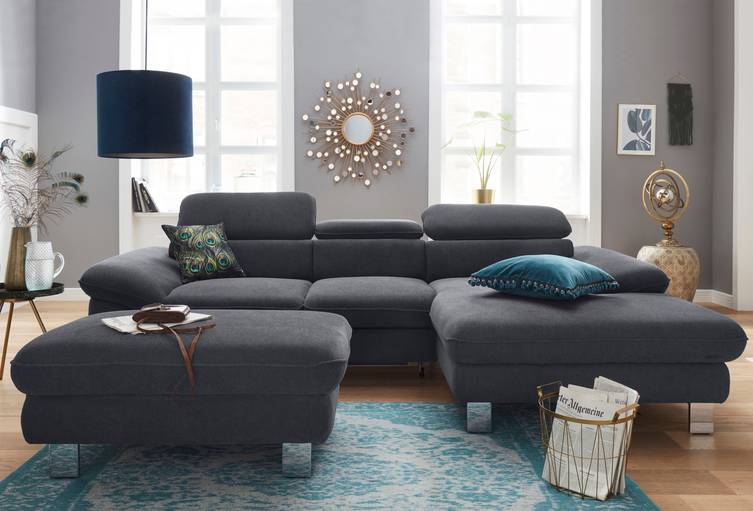 COTTA Ecksofa »Driver L-Form« mit Kopfteilverstellung, wahlweise mit Bettfunktion & Bettkasten