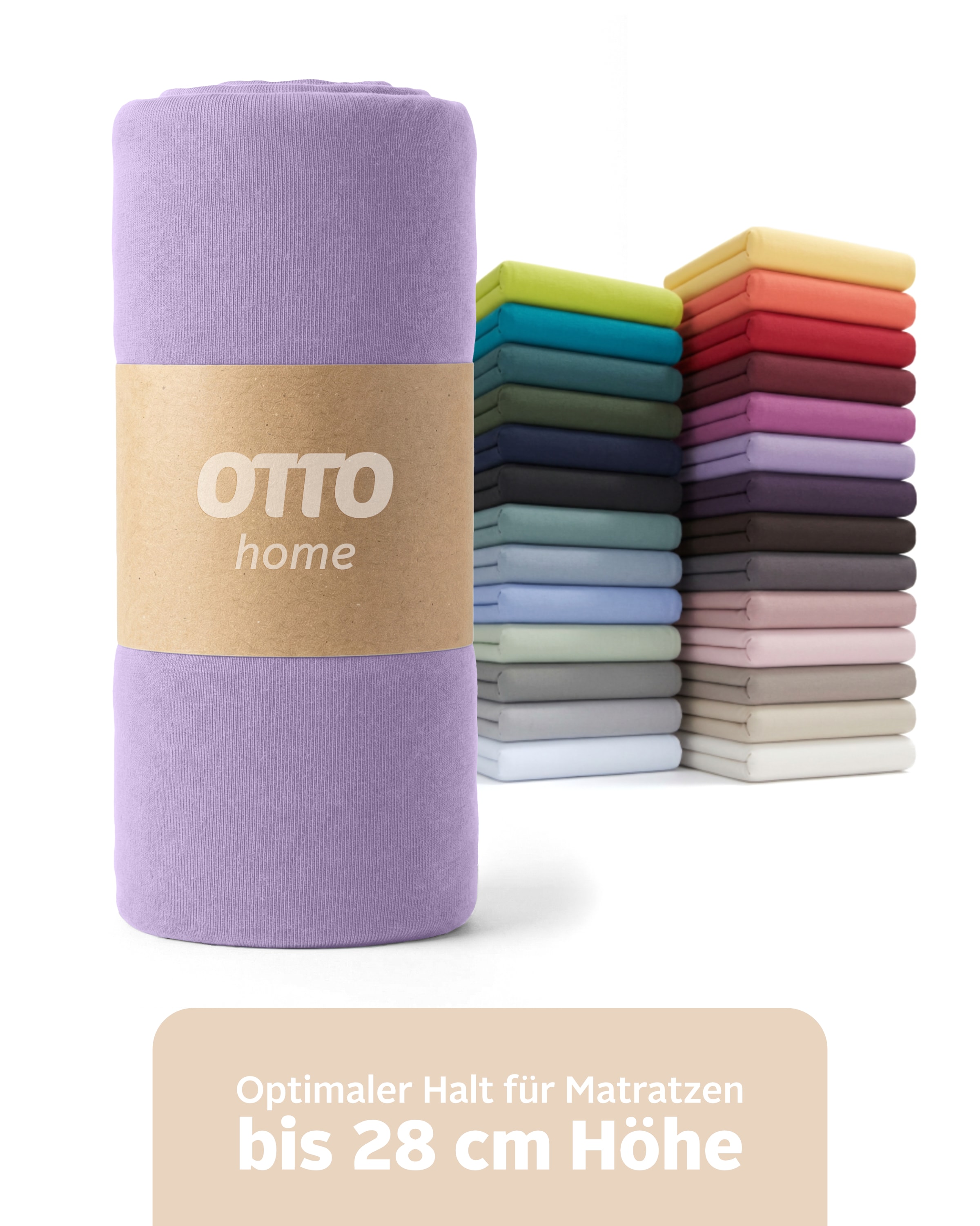 OTTO home "BLACKBERRY in PREMIUM und BASIC Qualität, 100% Baumwolle" für hohe Matratzen bis 28 cm, Bettlaken, Spannbetttuch, Boxspring