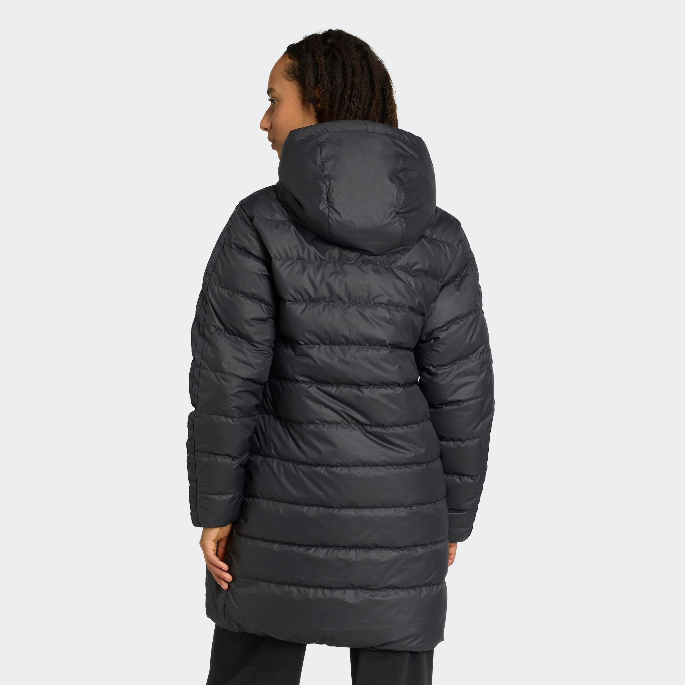 Thumbnail - adidas Sportswear Daunenjacke "ESSENTIALS CLIMAWARM 3-STREIFEN LIGHT DAUNENPARKA MIT KAPUZE" Winterjacke Damen