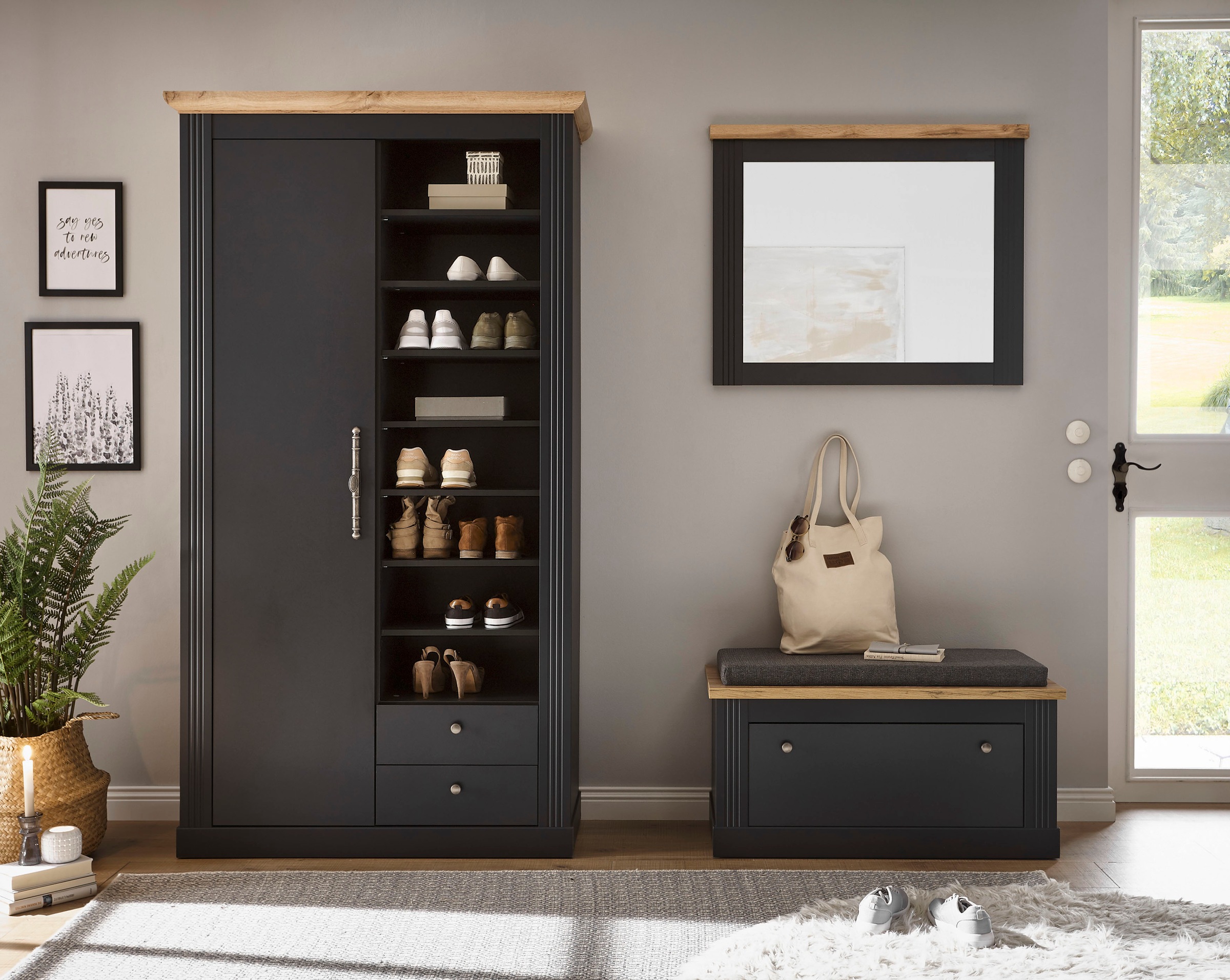 OTTO home Garderoben-Set "WESTMINSTER BESTSELLER" Schuhbank, Spiegel, Garde günstig online kaufen