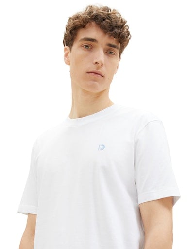 TOM TAILOR Denim T-Shirt »Crewneck«, mit kleinem Logo-Print
