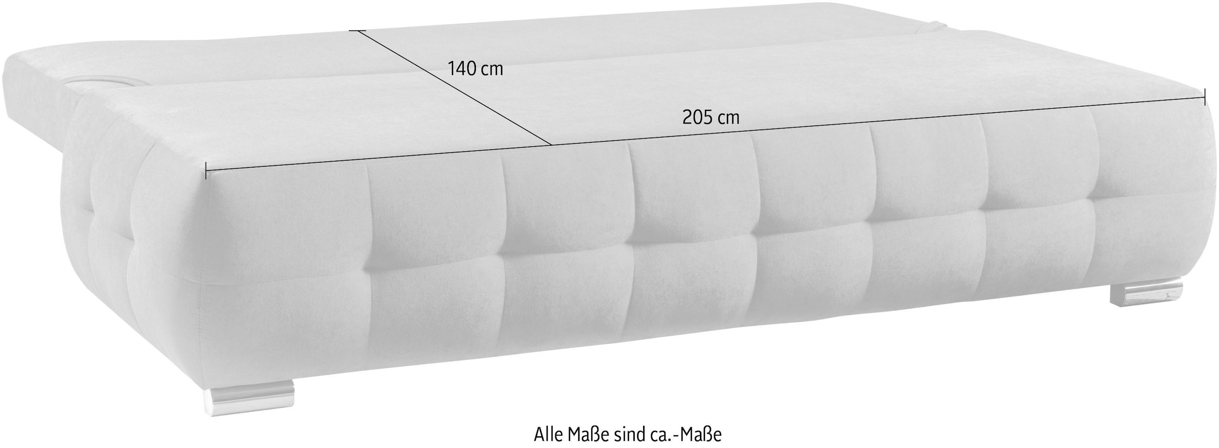 WERK2 Schlafsofa »Indigo Big-Sofa, Schlafsofa, Bettkasten, Luxus Microfaser, Federkern« Luxus-Microfaser weich, Schlaffunktion, Bettkasten