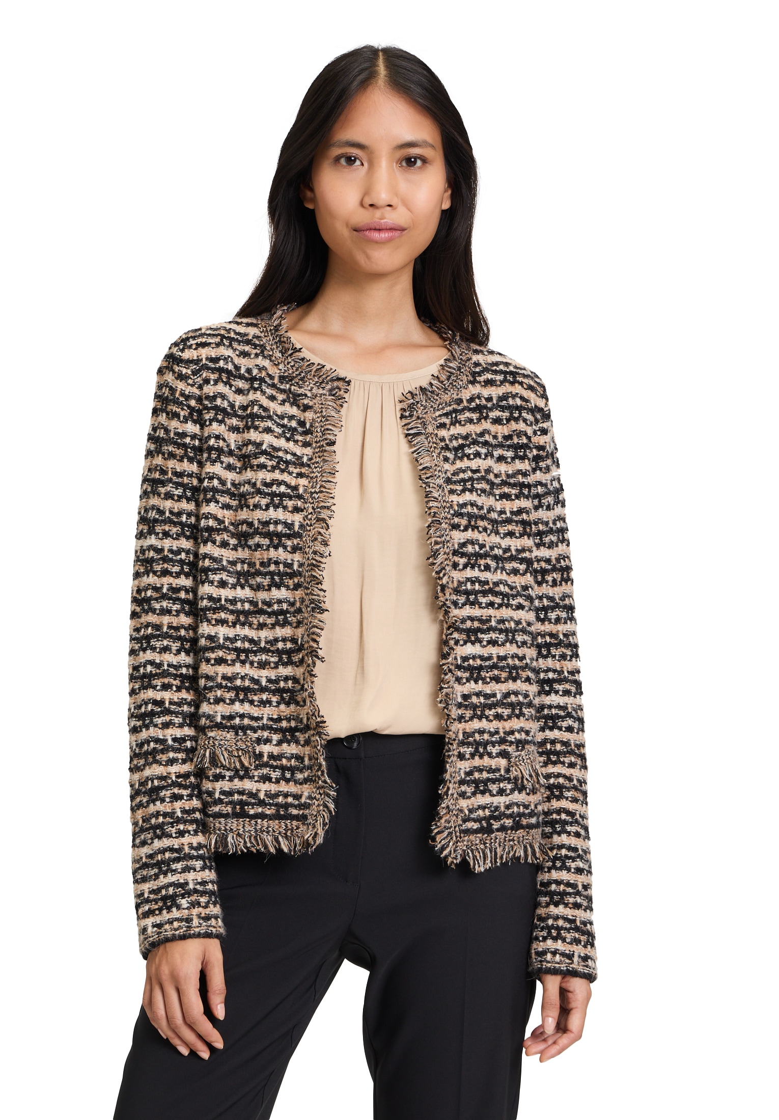 Betty Barclay Strickjacke "Betty Barclay Damen Strick-Cardigan mit Fransen" günstig online kaufen