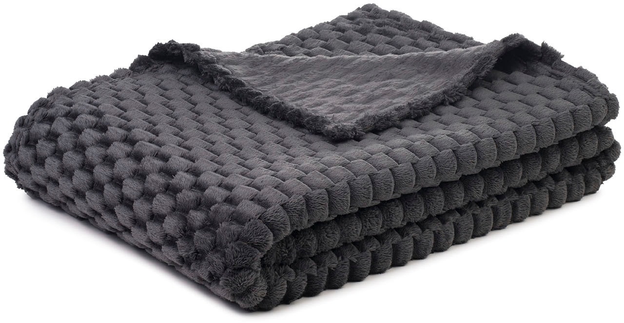 Gözze Wohndecke »Decke 3D - Bubbles«, Jacquard gewebte Decke in 3D Optik
