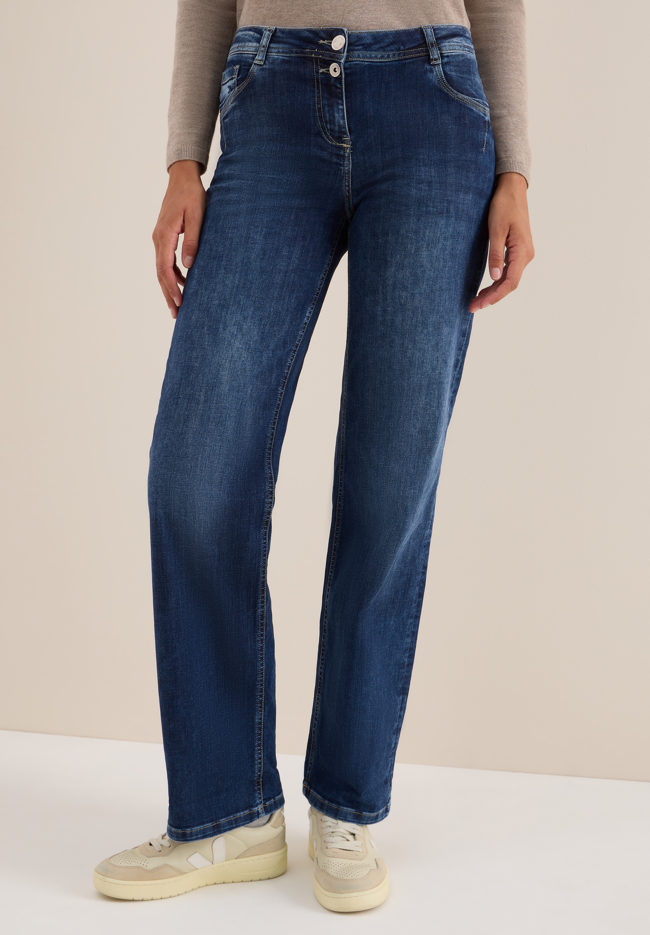 STREET ONE Loose-fit-Jeans, aus Baumwolle mit Stretchanteil