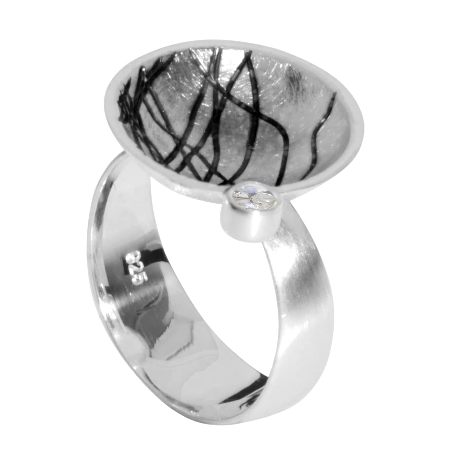 Fingerring OSTSEE-SCHMUCK "Ostsee-Schmuck Ring Runo - Sarah Vicenza" Gr. 58, silber, Fingerringe, Damen, 58 (18,5), Silber 925 (Sterlingsilber), Fingerring