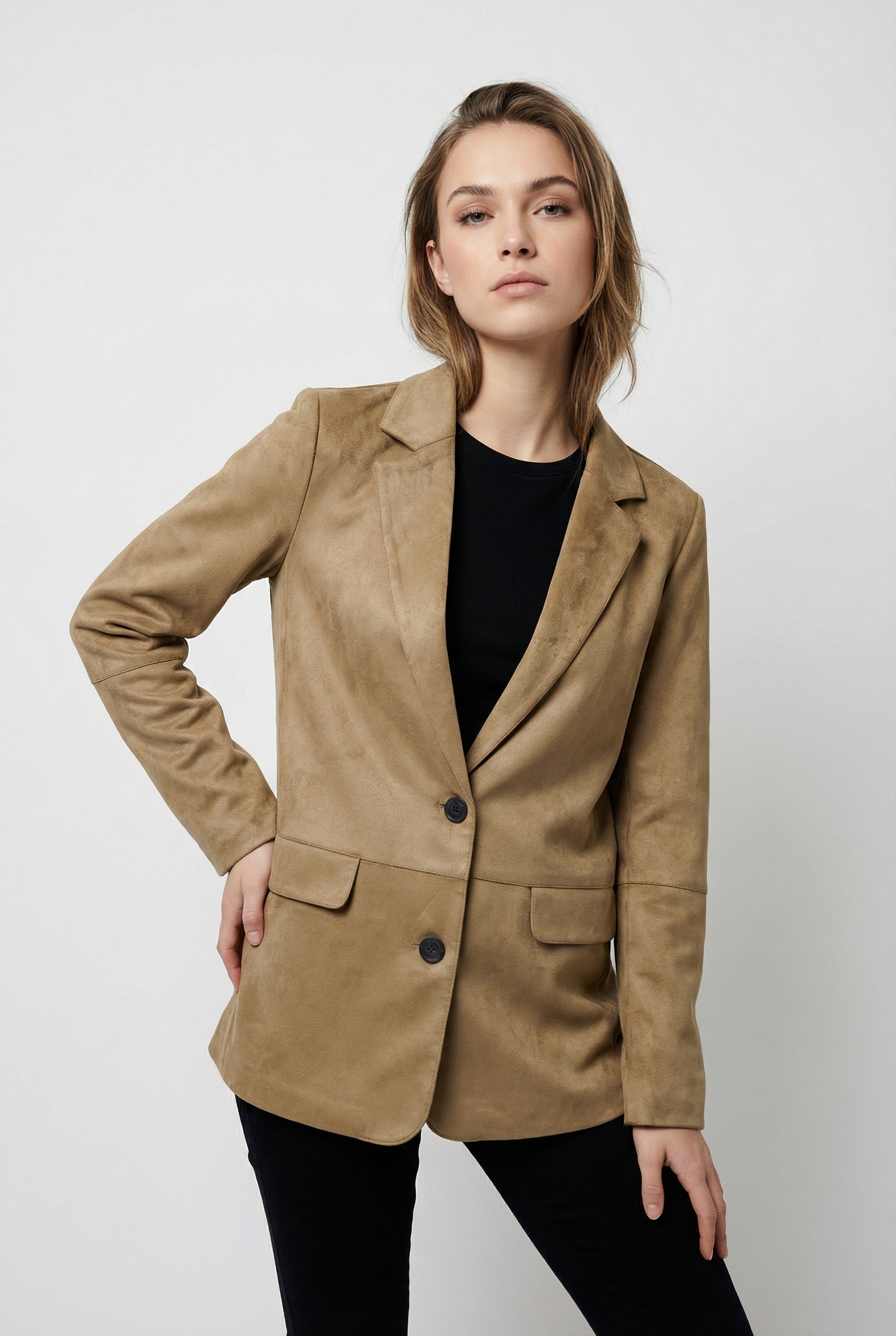 ONLY Lederimitatjacke "ONLTULIP FAUX SUEDE BLAZER CC OTW" aus Wildlederimit günstig online kaufen