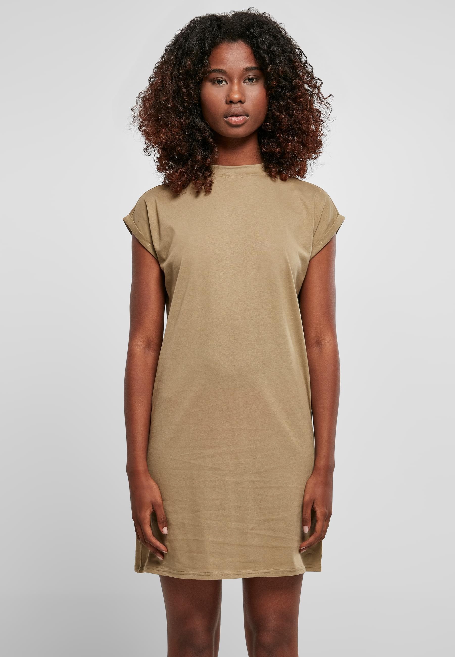 URBAN CLASSICS Shirtkleid »Urban Classics Damen Ladies Turtle Extended Shoulder Dress«, (1 tlg.)