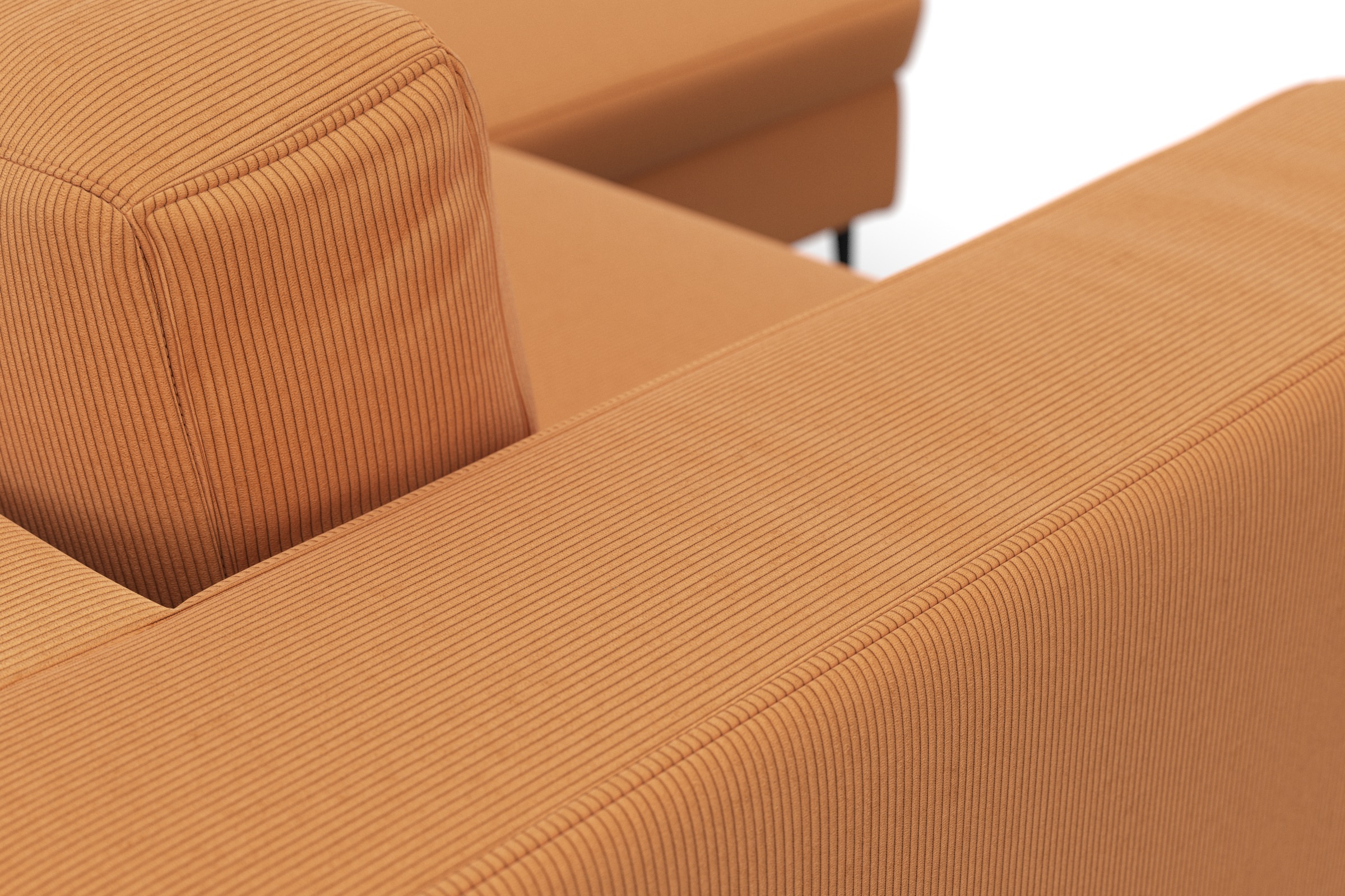 DOMO collection Ecksofa »Modica kompakt und elegant, Breite 244, L-Form«, moderne Optik mit extrabreiter Recamiere, auch in Cord