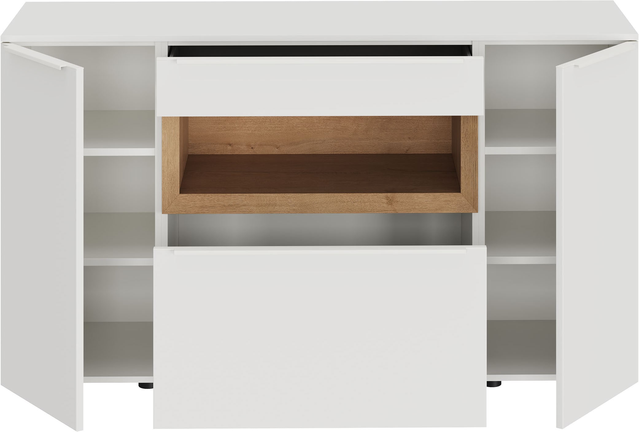 nobilia® Sideboard »Case, 90 x 49 cm, (H/T), versch. Breiten« mit Türen, Schubkasten, Auszug und Regaleinsatz