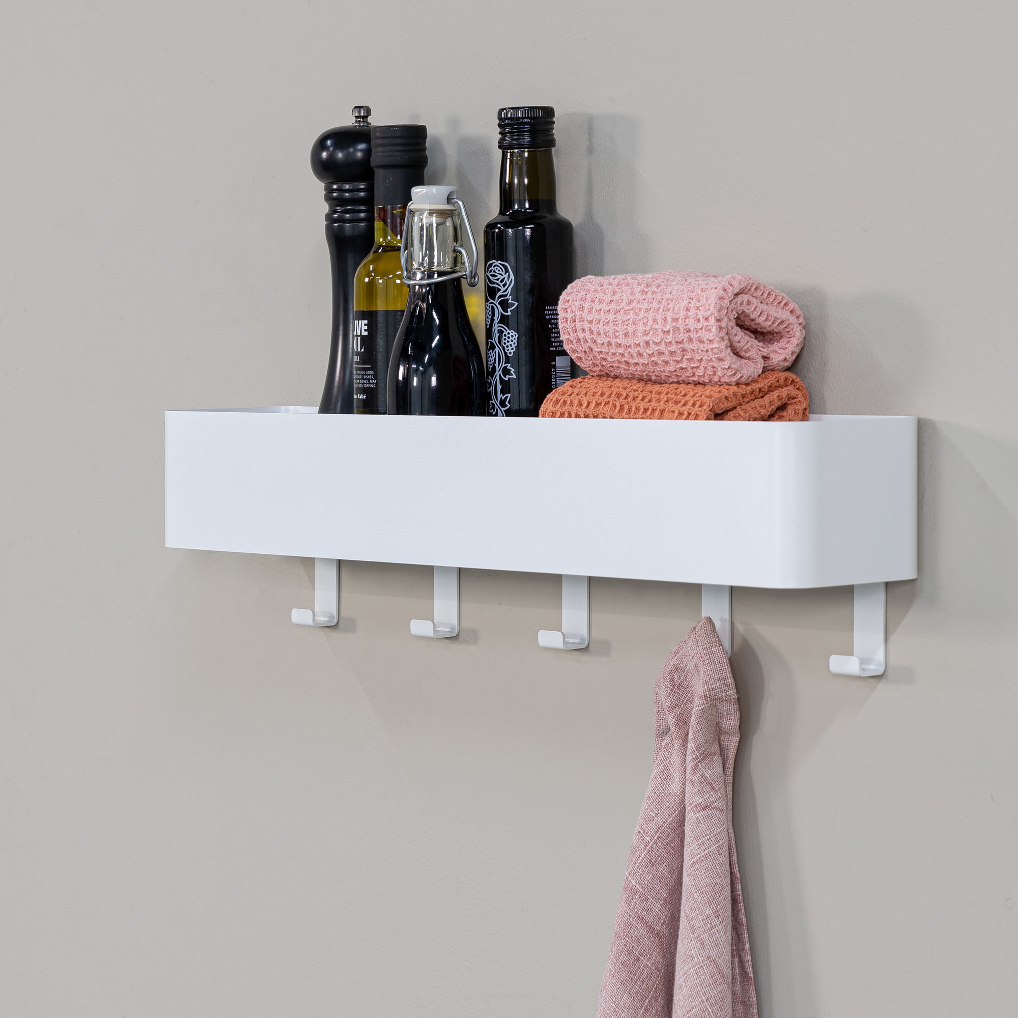 Spinder Design Garderobenhaken "Multi 5" 2-in-1 Wandregal + Garderobe günstig online kaufen