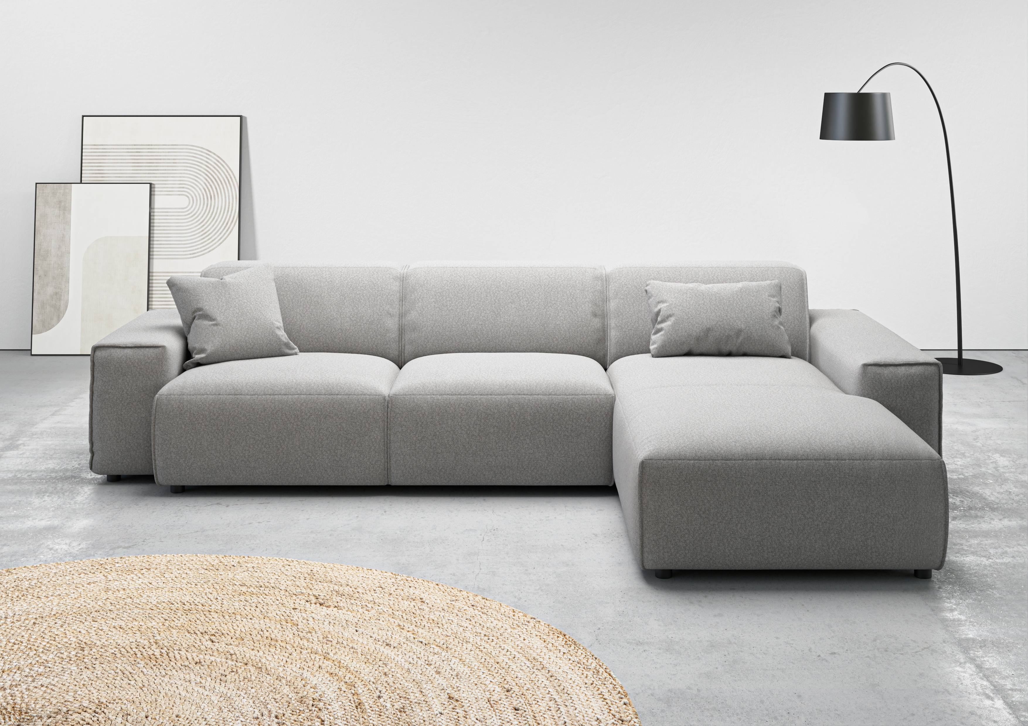 Home affaire Ecksofa "Glimminge auch in Breitcord, Feincord, Bouclé + Easy care-Bezug" L-Form, Breite 294, Zierkissen