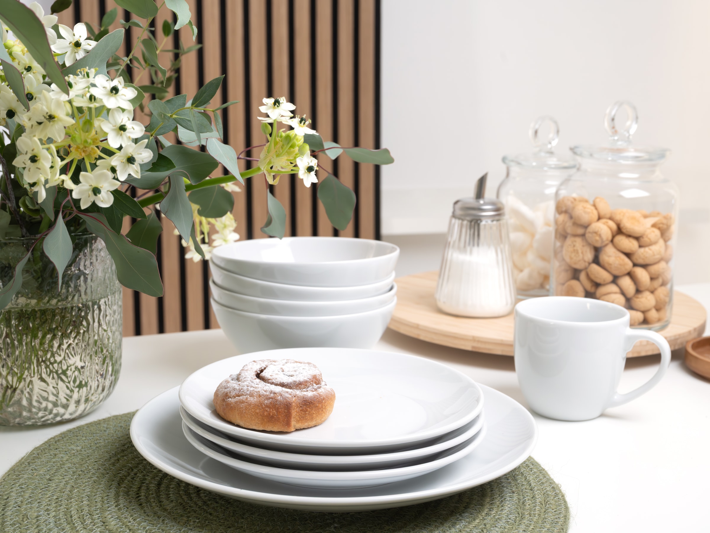 CreaTable Kombiservice »Bistrot Weiss, Service 16-tlg.« Klassisch, Zeitlos