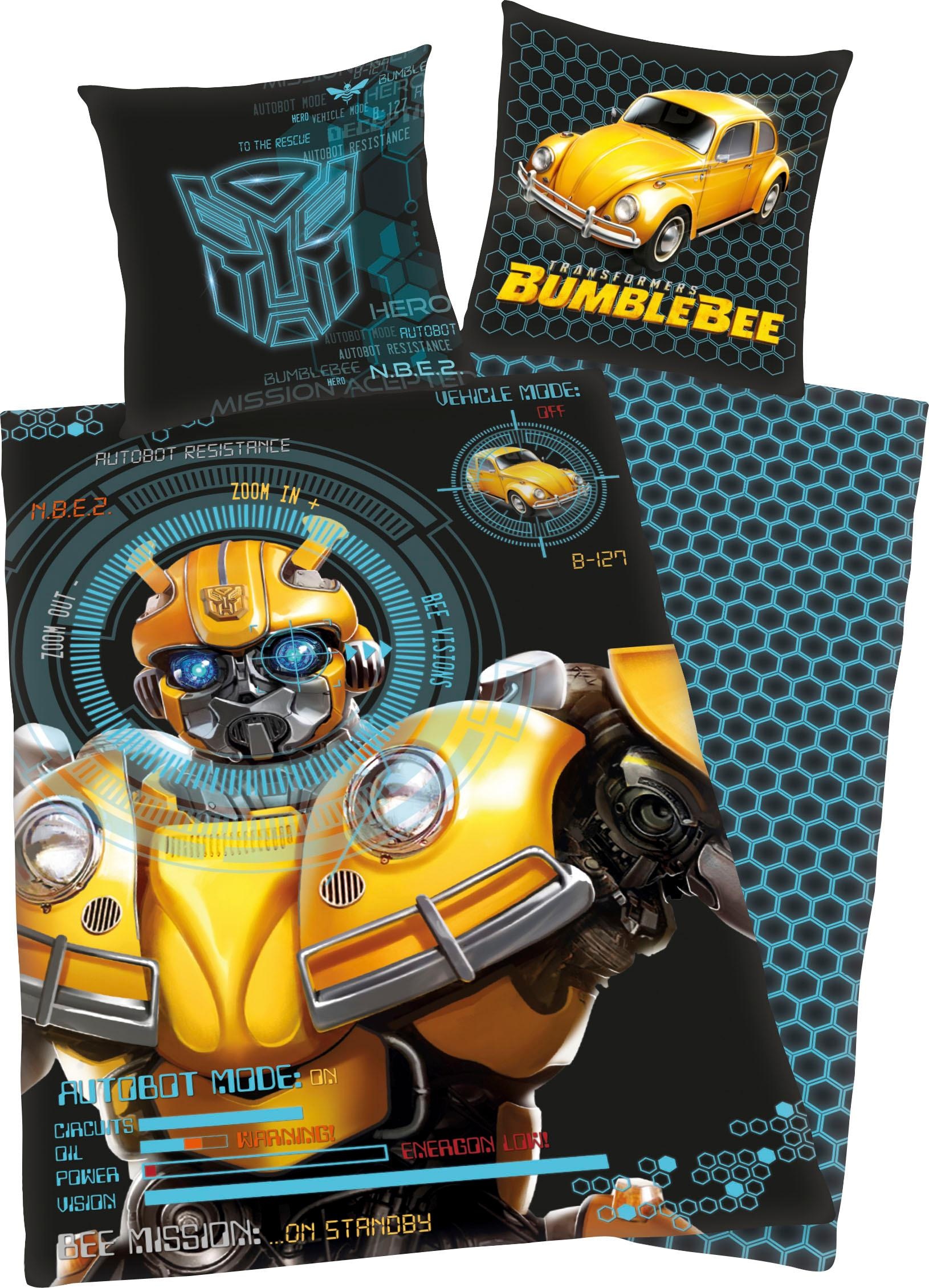 Transformers Kinderbettwäsche "Bumblebee" 2 Stk. mit coolem Motiv günstig online kaufen
