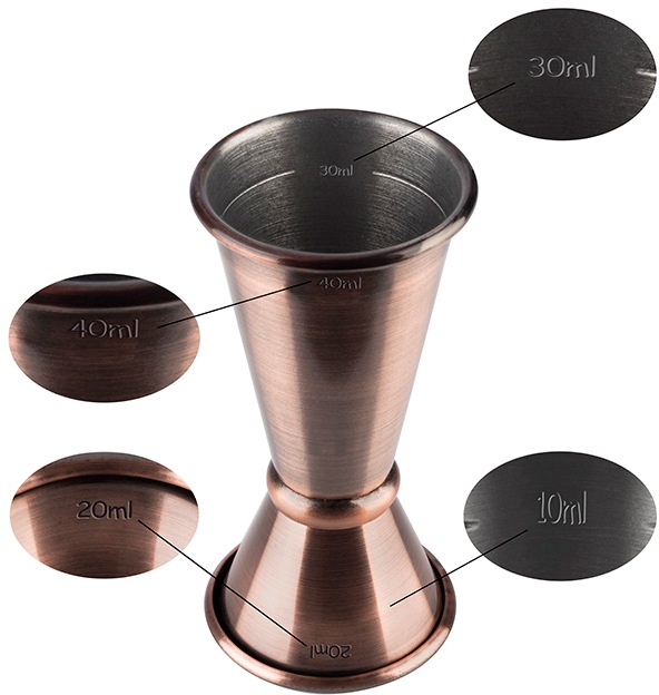 Buddys Barmaß "Buddy´s Bar" Edelstahl 1 Stk. tlg. 2 cl/4 cl Doppelmaß, Inne günstig online kaufen
