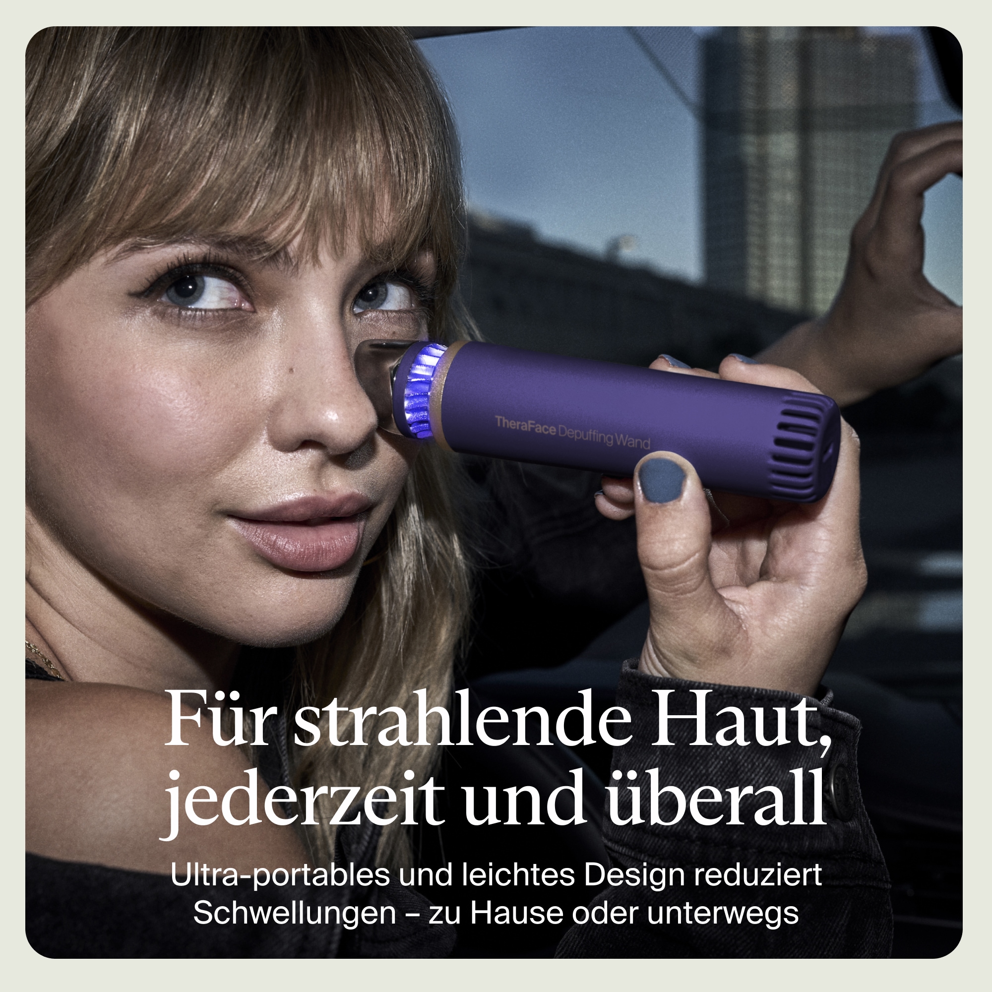Therabody Anti-Aging-Gerät »Theraface Depuffing Wand Kälte- und Wärmebehandlungen für das Gesicht«, Verbessert die Strahlkraft, reduziert Augenringe und Schwellungen
