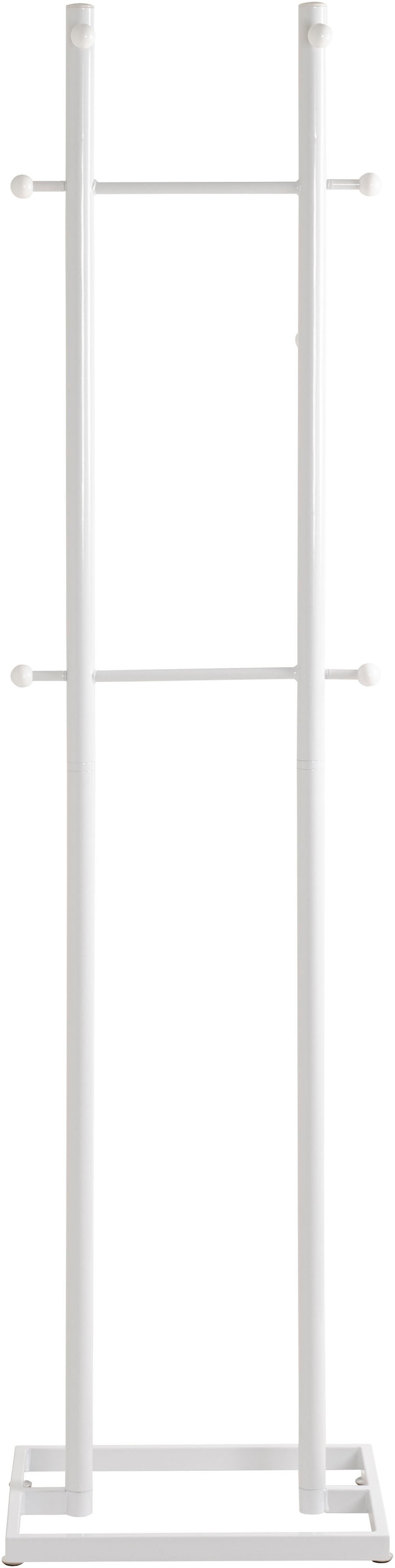 HAKU Garderobenständer "Kleiderständer, Standgarderobe" freiform - aus Metall Weiß - B/T/H 45/34/175 cm
