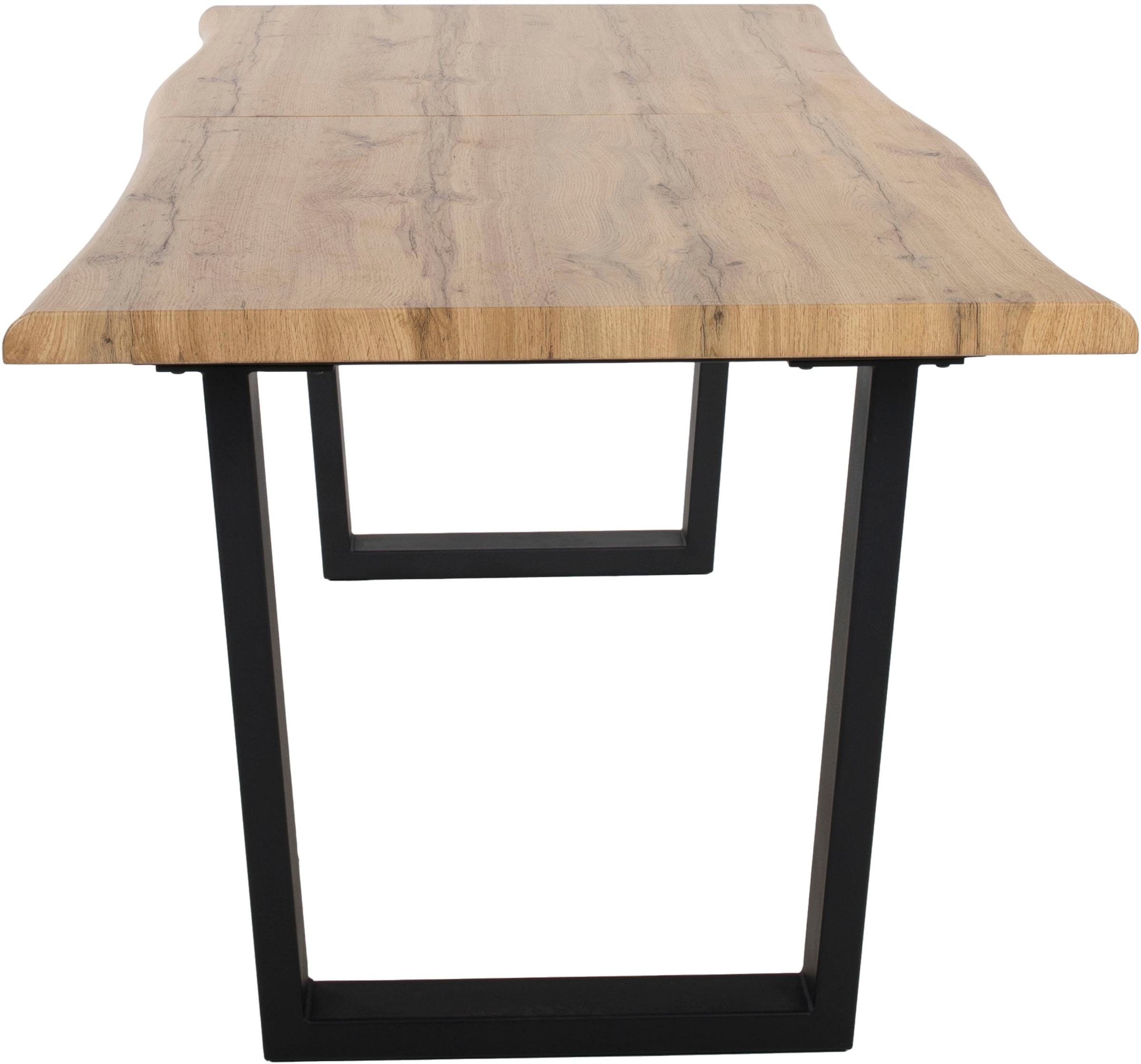 Duo Collection Esstisch »Ausziehtisch Irina«, (1 St.), 1,80m - 2,20m, Baumkantenoptik, massives Kufengestell