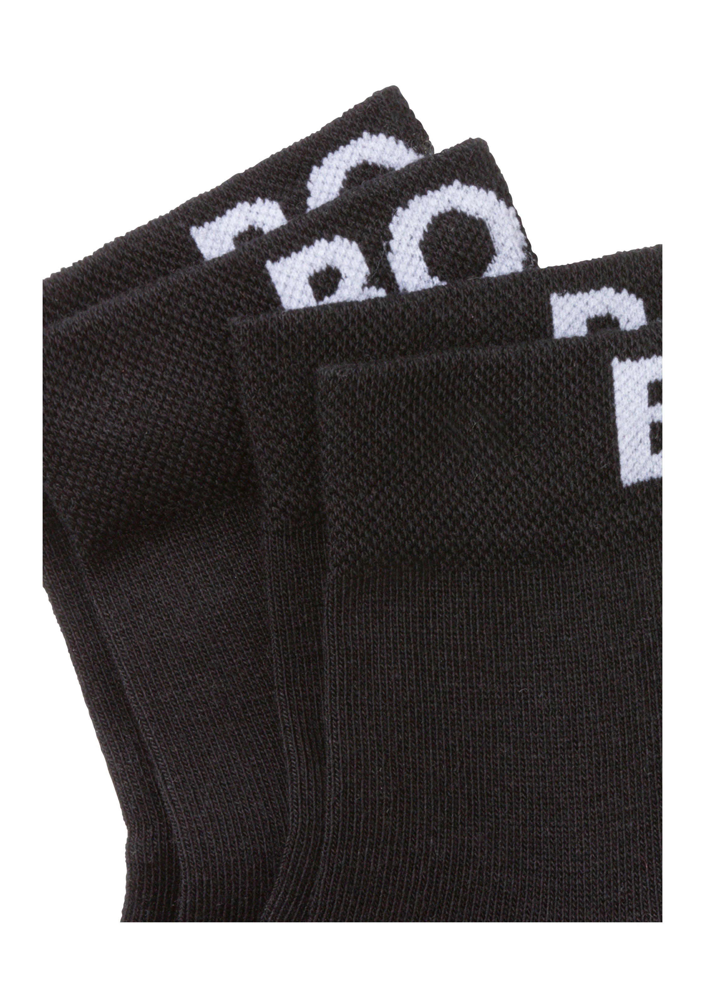 BOSS Freizeitsocken »2P SH Logo CC W«, (Packung, 2 Paar, 2er), mit eingestricktem BOSS Logoschriftzug