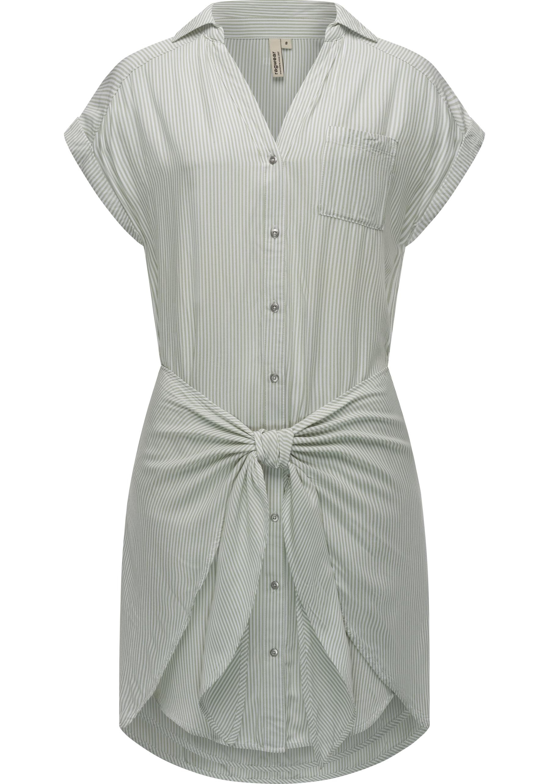 Ragwear Blusenkleid "Bahaya Stripe" Brusttaschen gestreiftes Damen Sommerkl günstig online kaufen