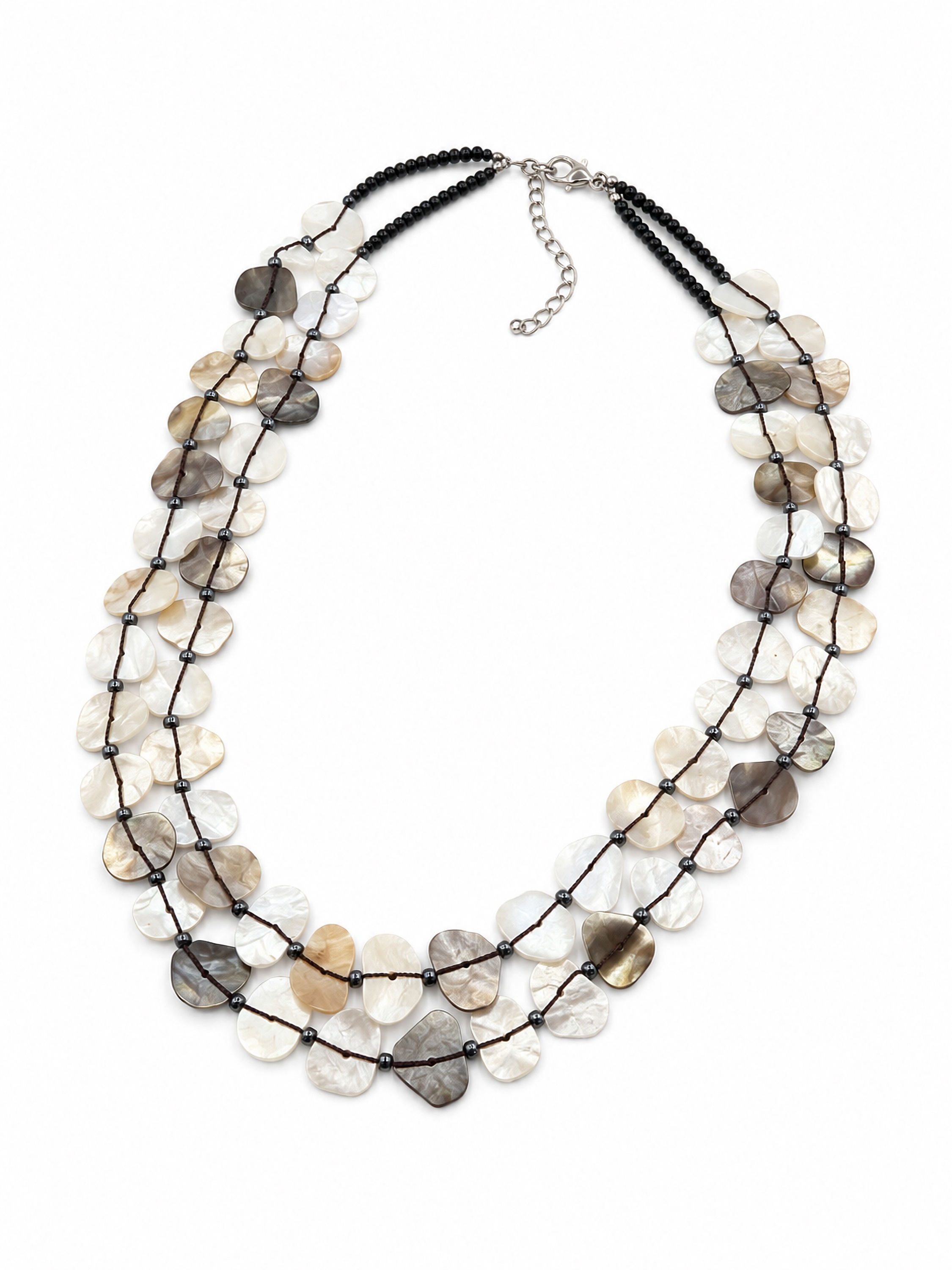 COLLEZIONE ALESSANDRO Kette mit Anhänger »Nacre« zweireihige Muschelkette mit echten Muscheln