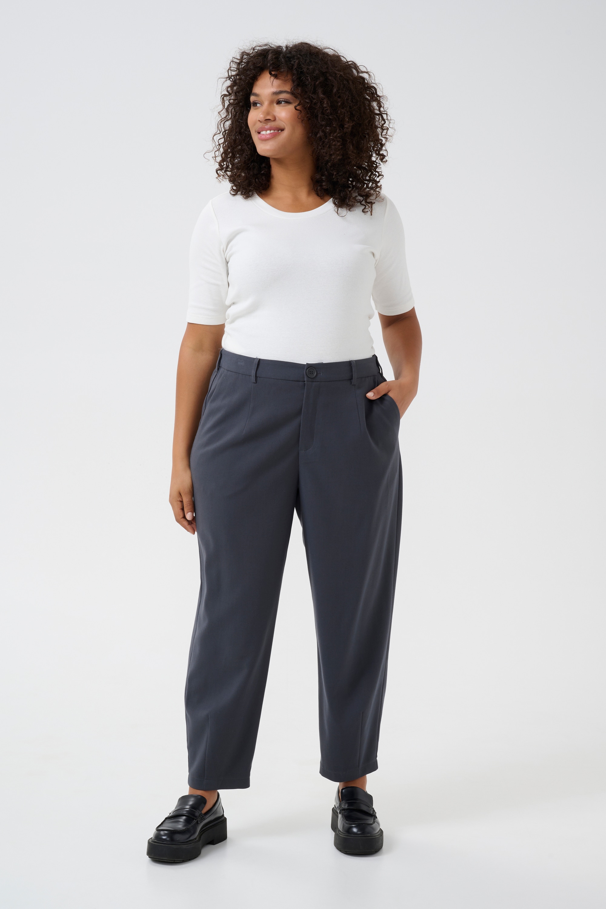 KAFFE Curve Marlene-Hose »Damen Anzughose KCMERLA«