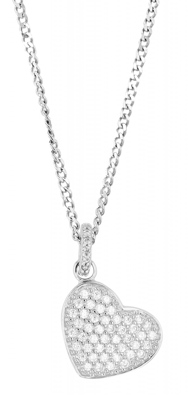 Kettenanhänger ADELIA´S "zeitloser Herz Anhänger aus 925 Sterling Silber", silber, Schmuckanhänger, Damen, Silber 925 (Sterlingsilber), Kettenanhänger 2