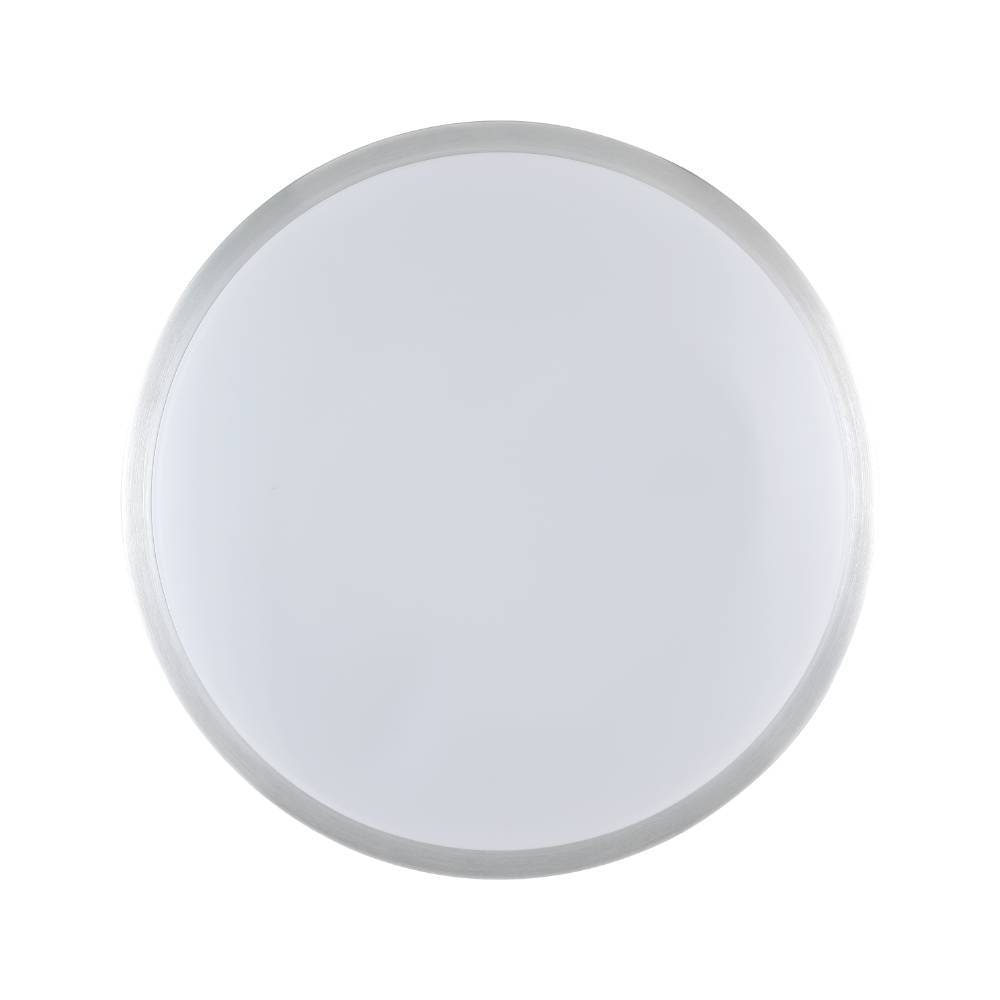 EGLO LED Deckenleuchte »COMPETA 1 Deckenlampe, weiß, nickel-matt, rund, Wohnzimmerlampe«, 1 flammig, Leuchtmittel LED-Board | LED fest integriert, Stahl und Kunststoff, Esszimmer, Industrial, minimalistisch, Ø24,5cm